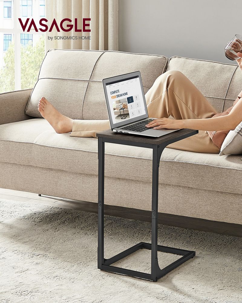 VASAGLE C-Shaped End Table