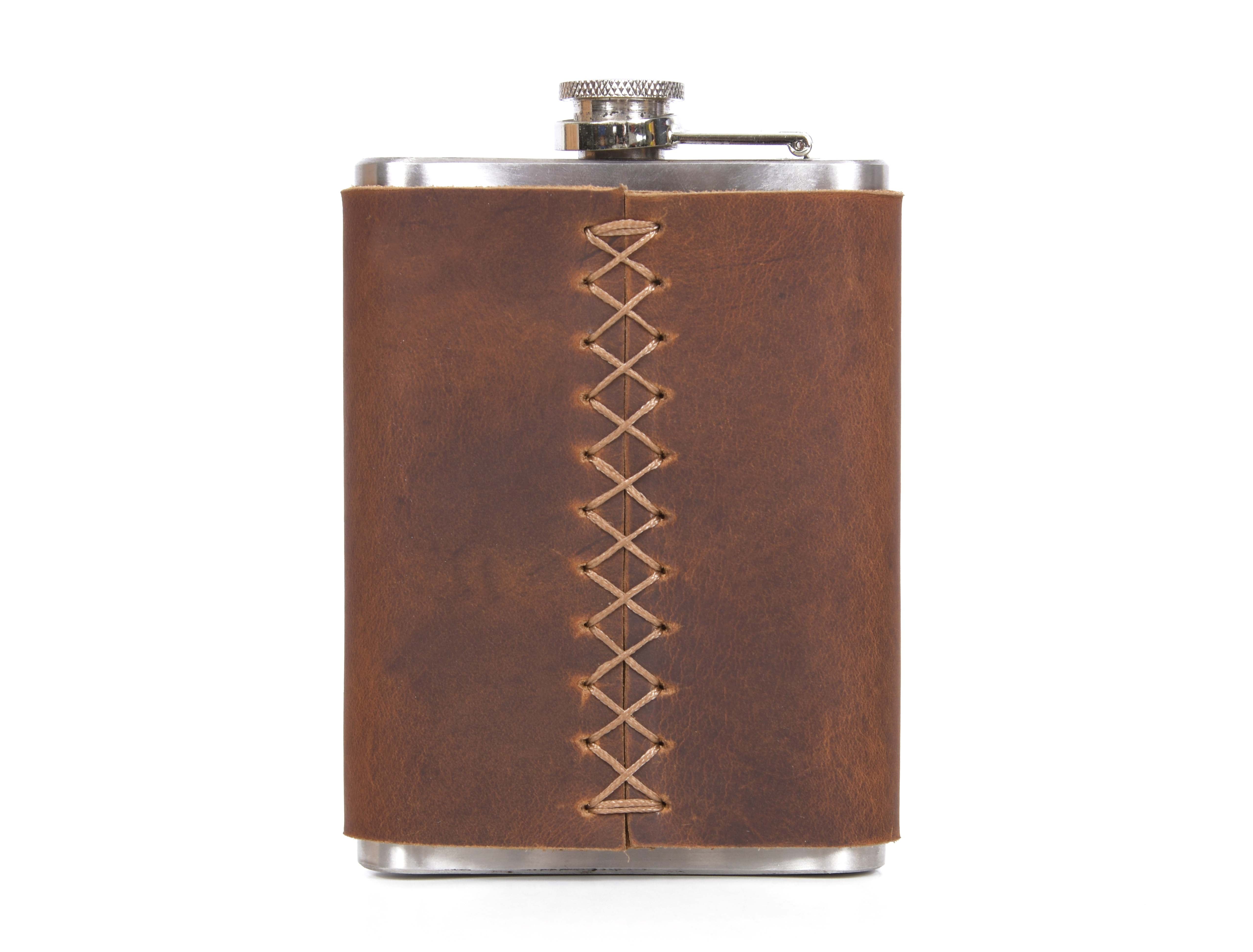 Leather Wine Flask Cover