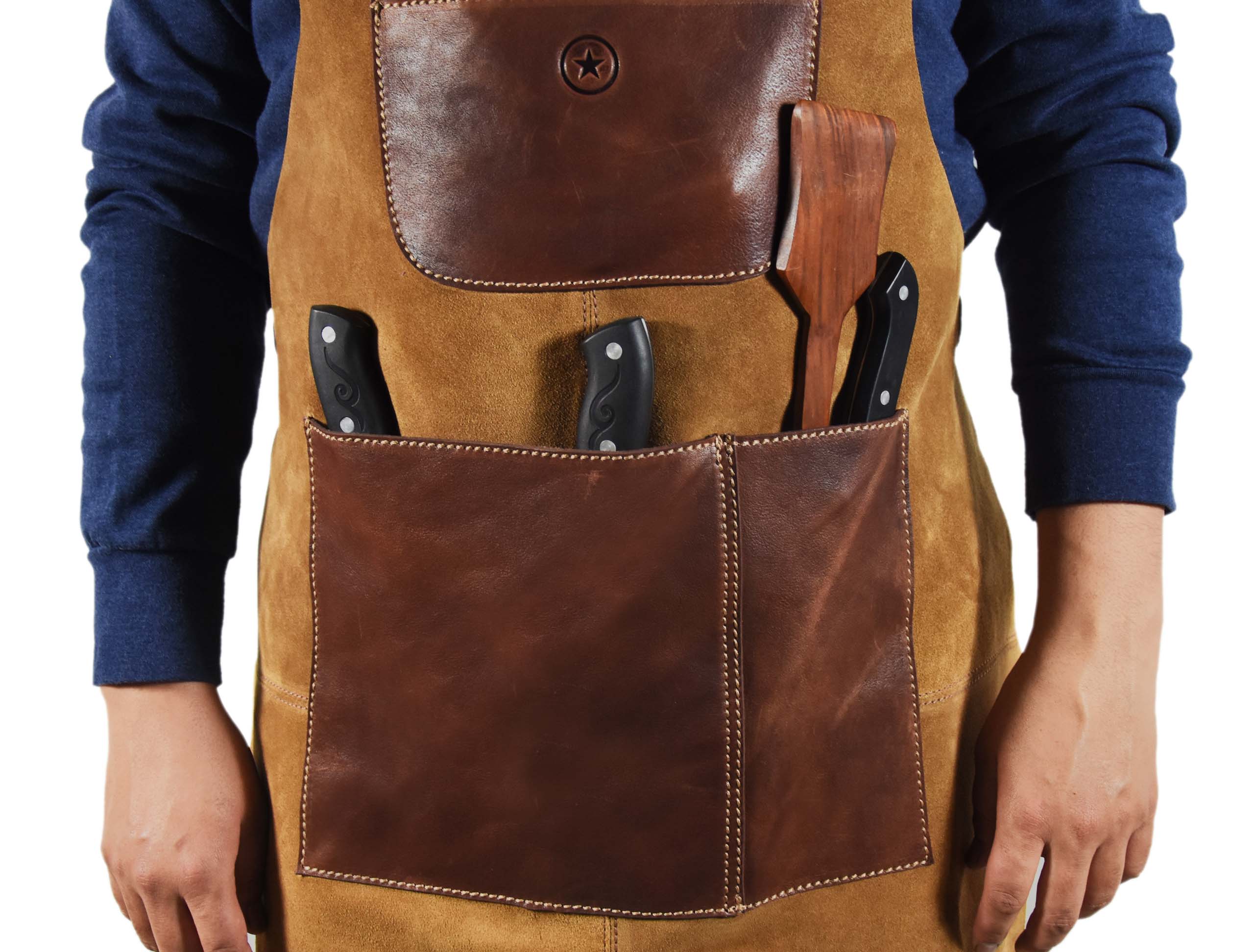 Leather Suede Apron - ( AP - 18 ) Rugged Craft