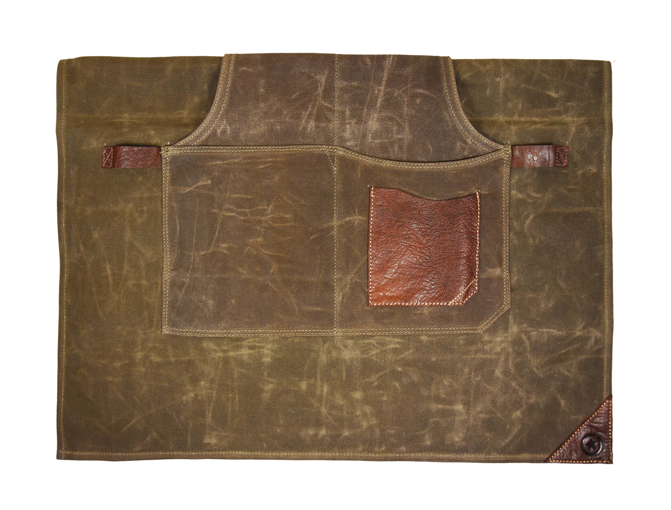 Durable Leather Canvas Apron – European Cowhide Blend