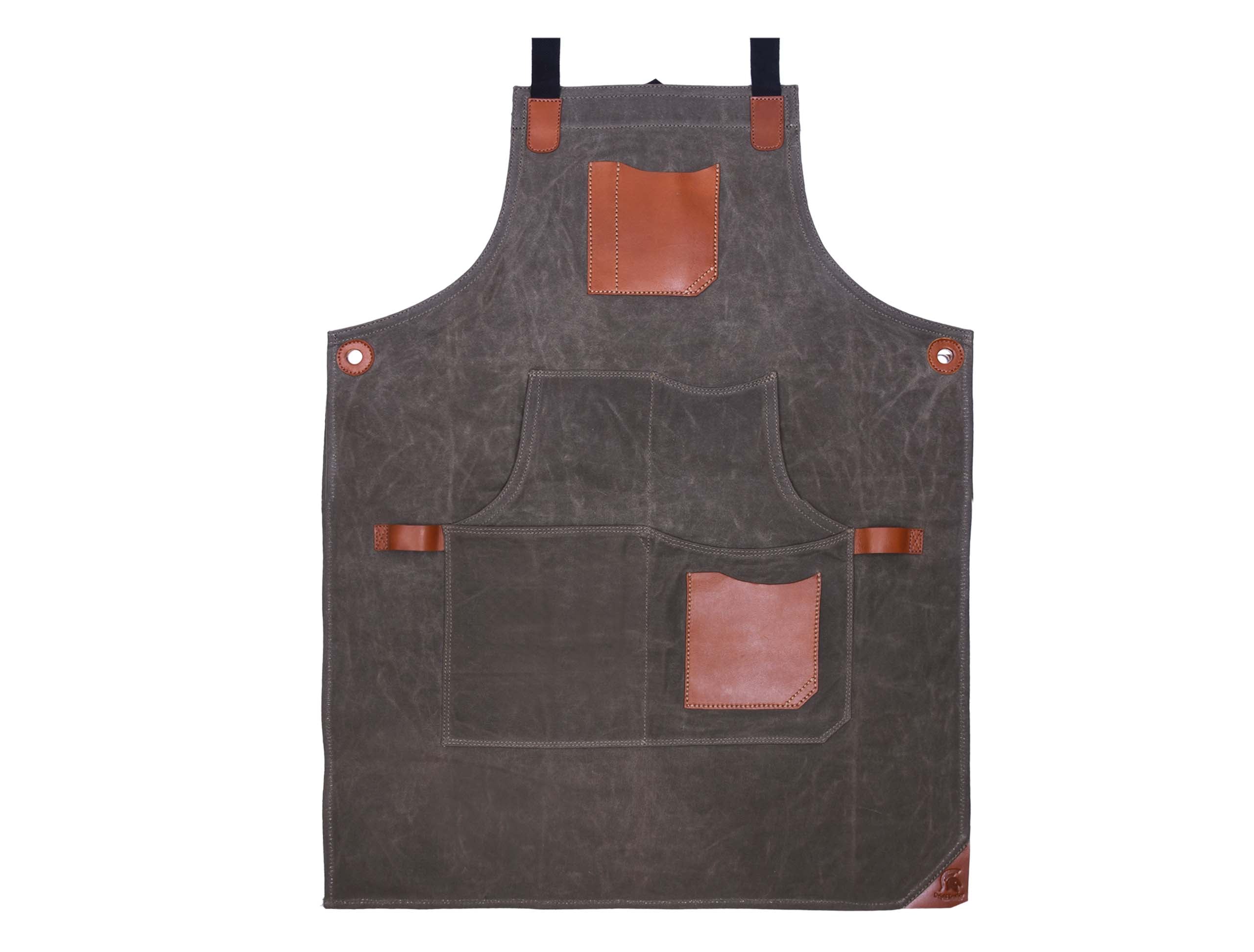 Fremont Heavy-Duty Leather Canvas Apron for Work & Craft