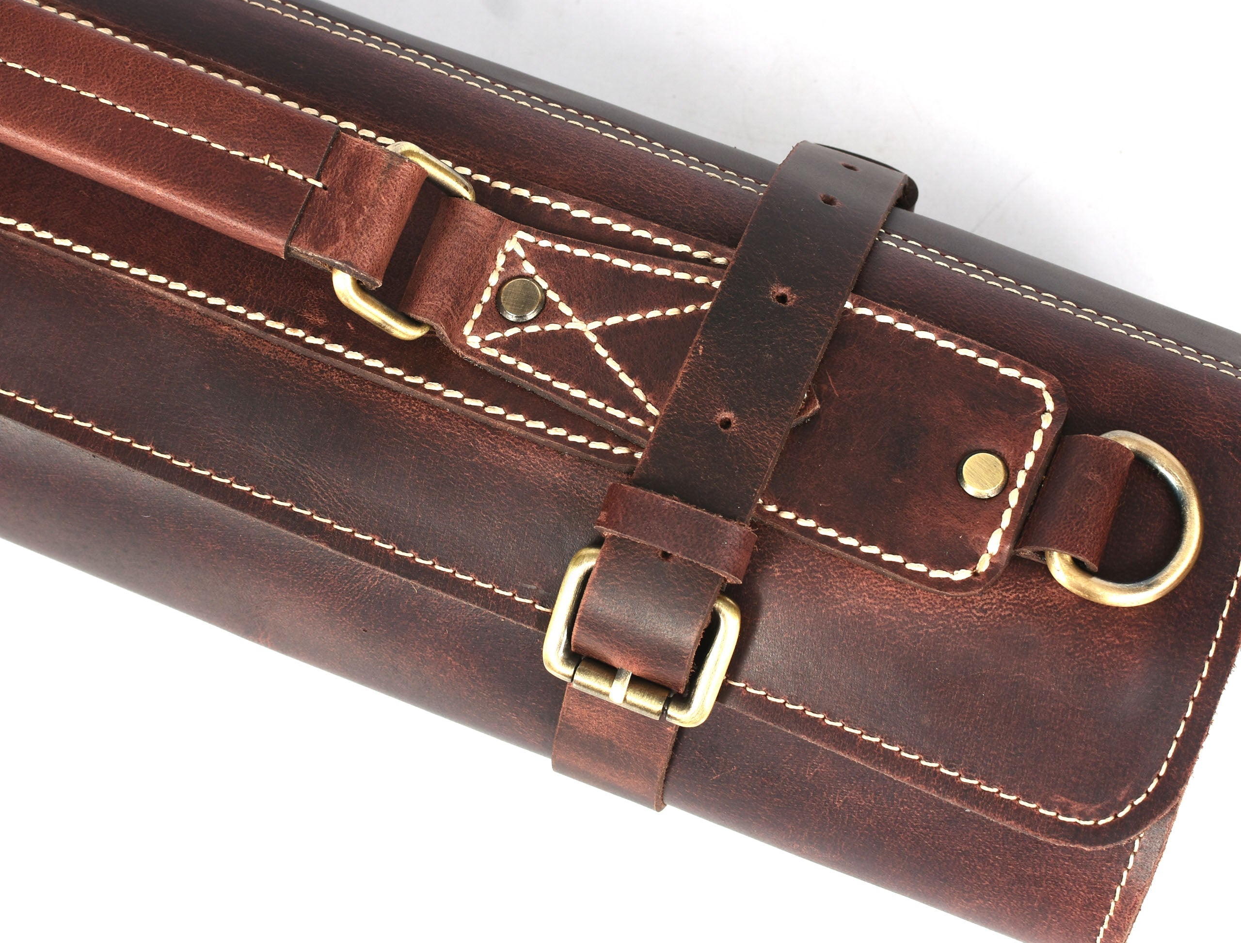 Bend Leather Chef Knife Roll 10 Slot
