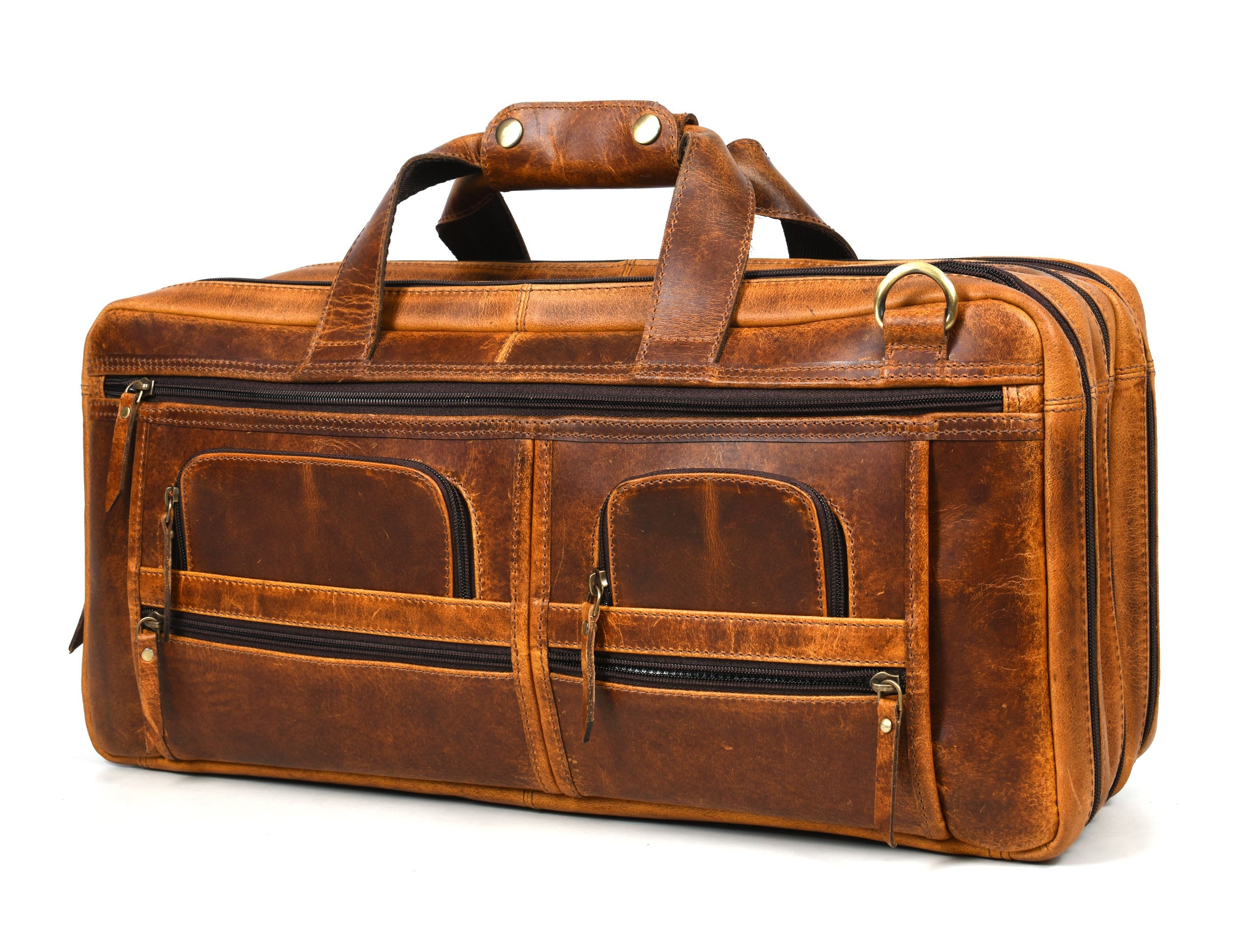 Salerno Leather Chef Knife Case Stress Brown (KR-61)