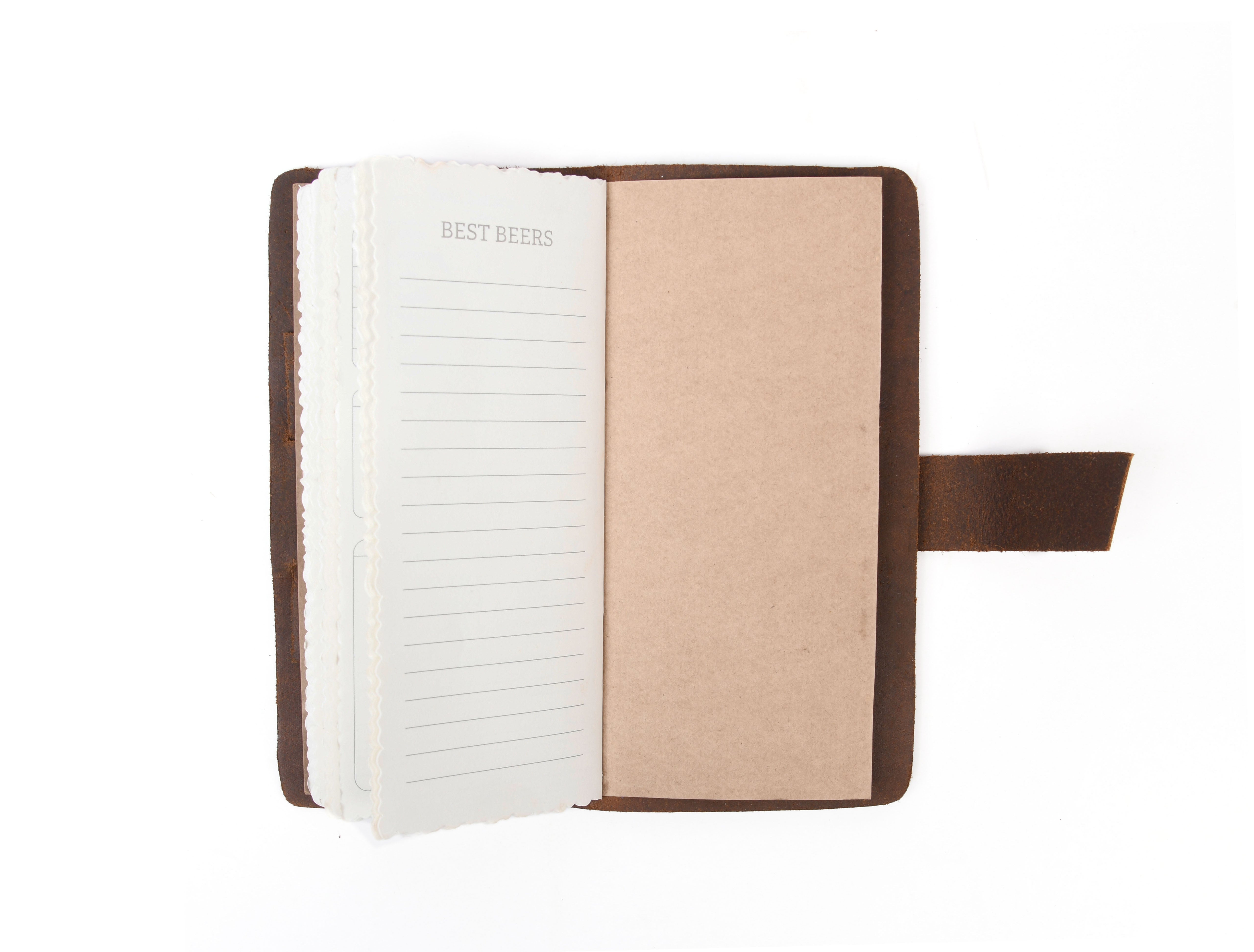 Genuine Leather Beer Logbook