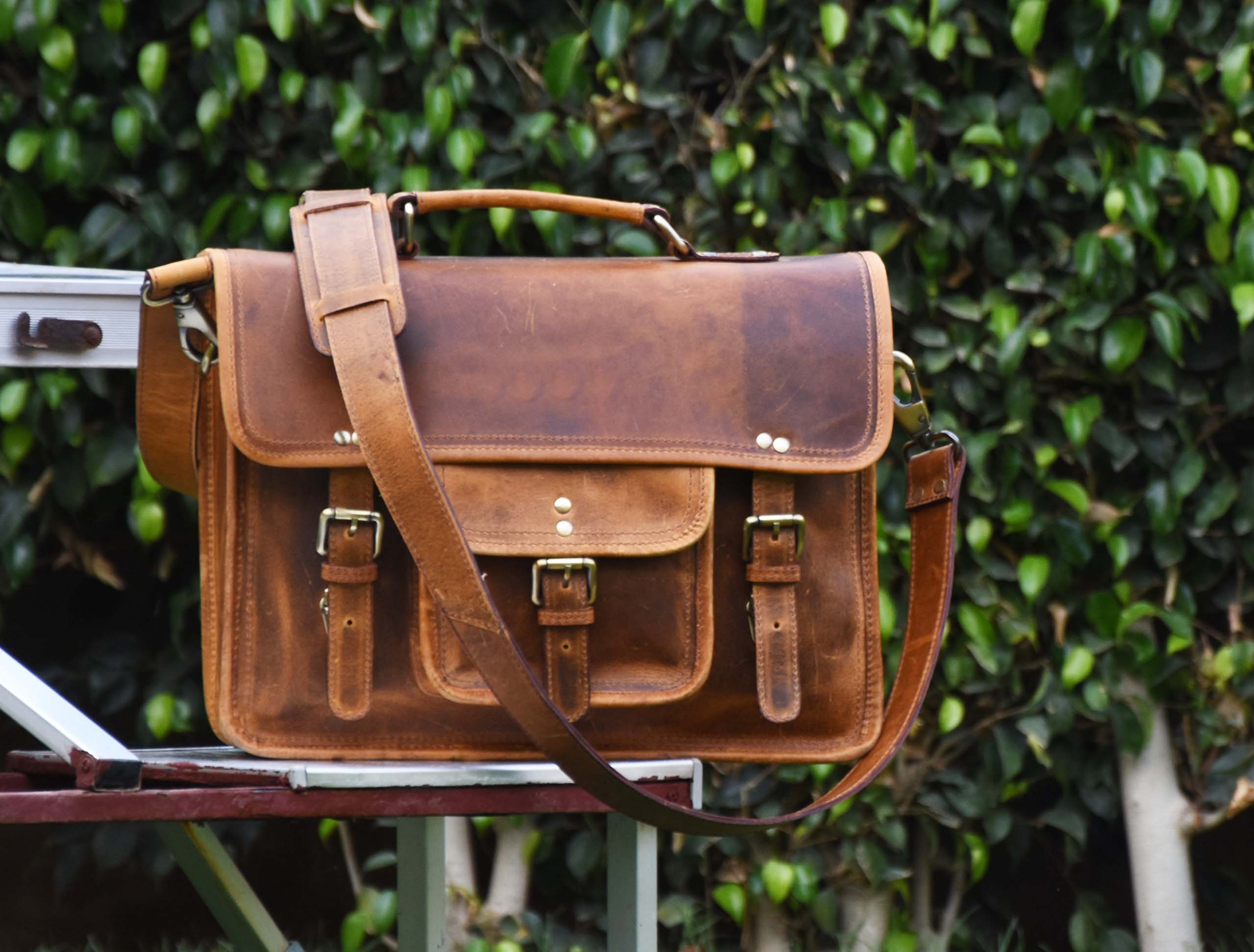Fresno Leather Portfolio Bag
