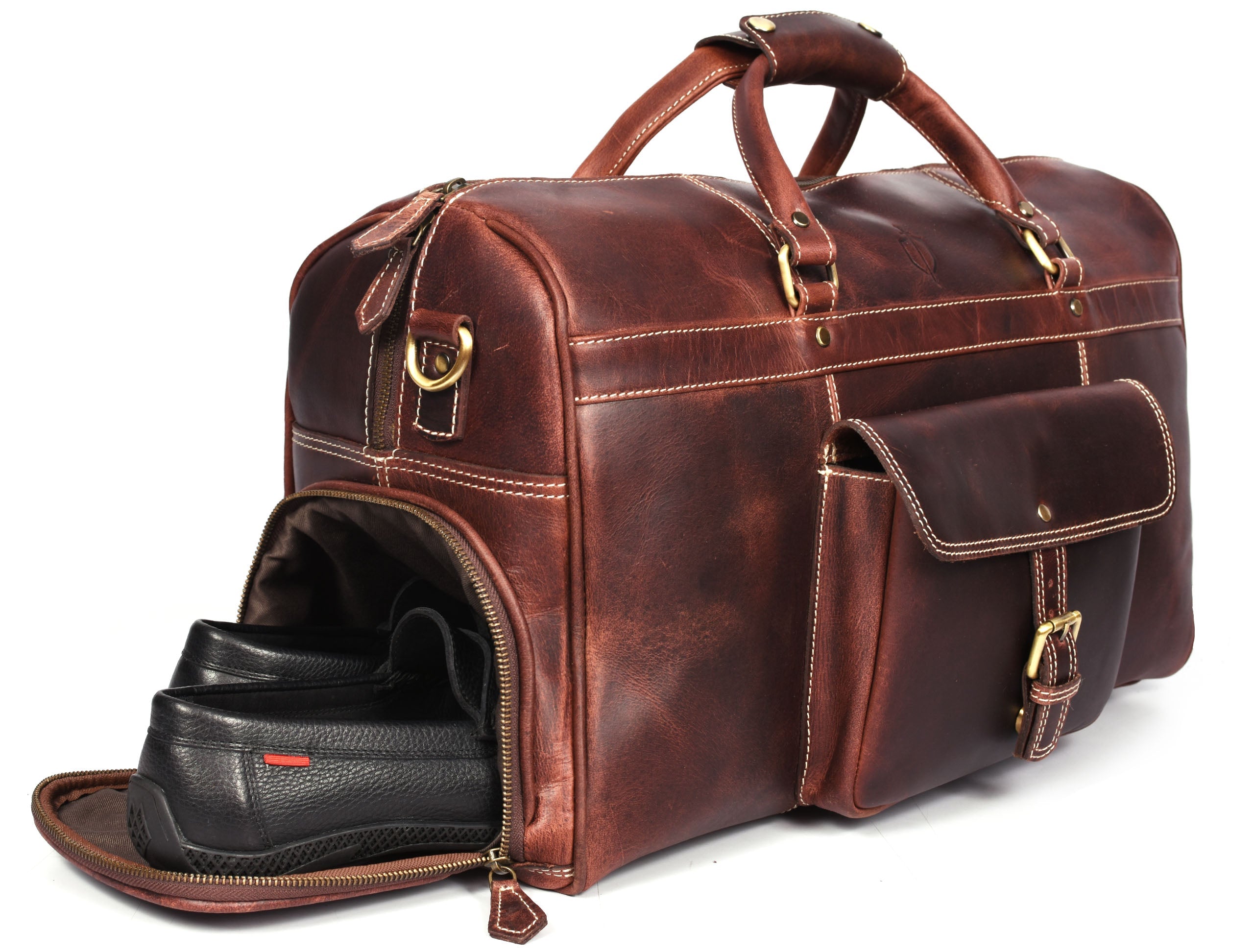 Dorval Leather Travel Bag – Rugged Elegance for Modern Explorers