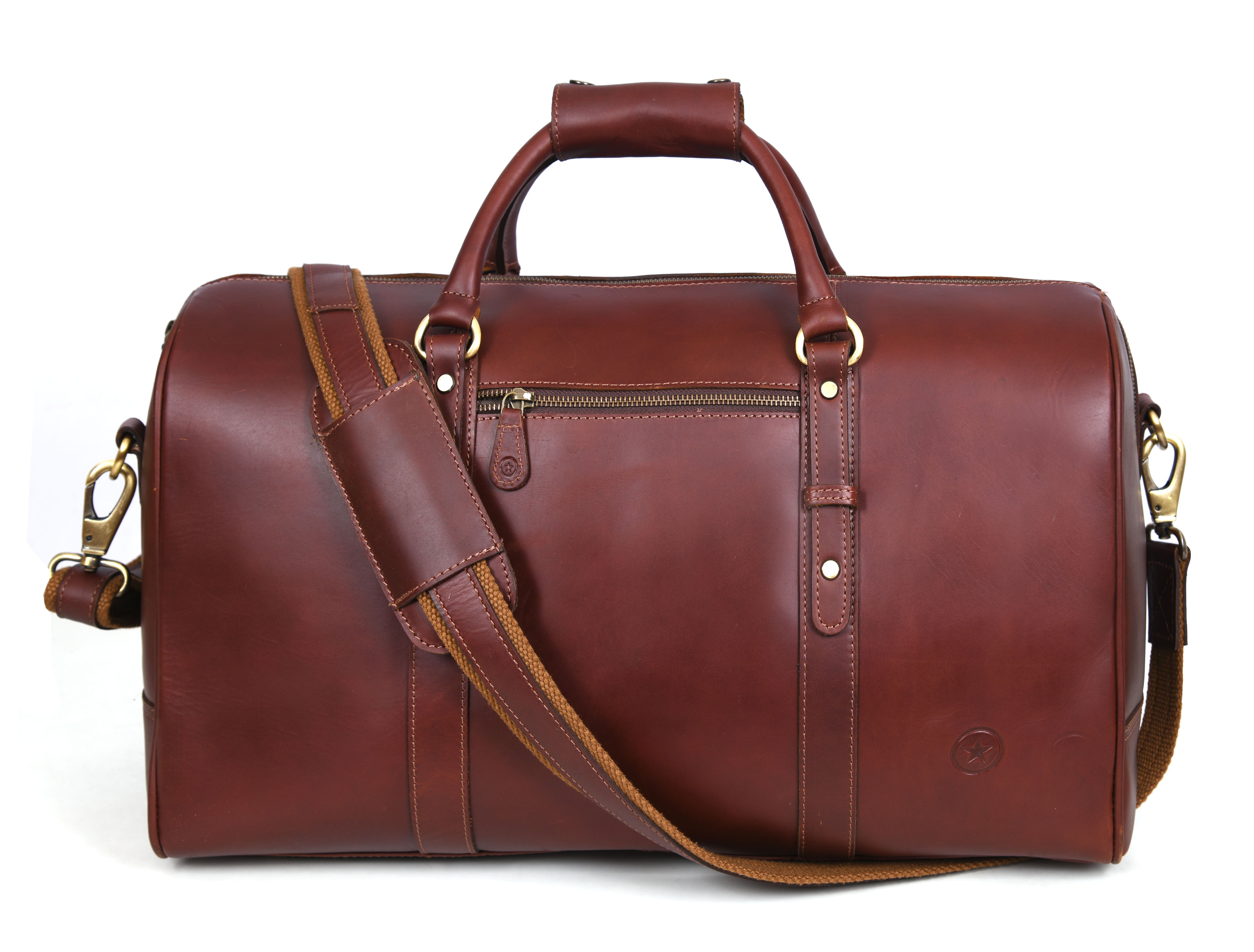 Leather Travel Duffle Bag – Durable & Spacious