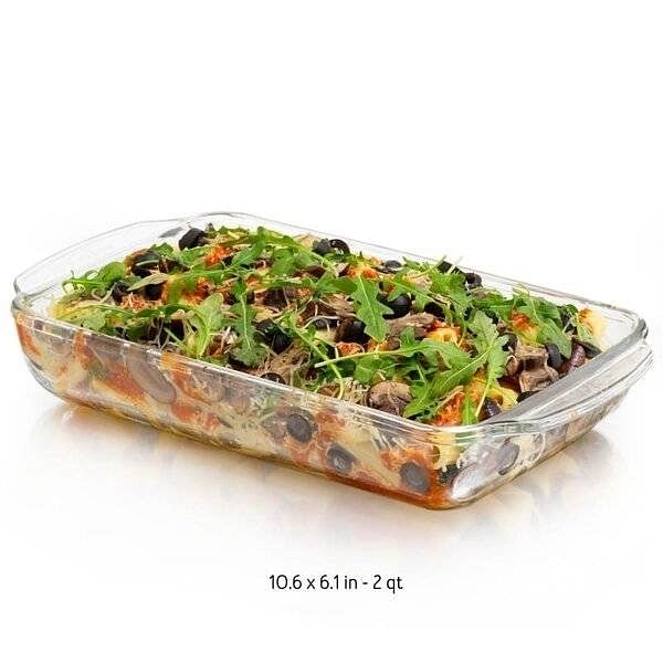 3 Piece Transparent Glass Casserole Baking Dish Set - Free Shipping