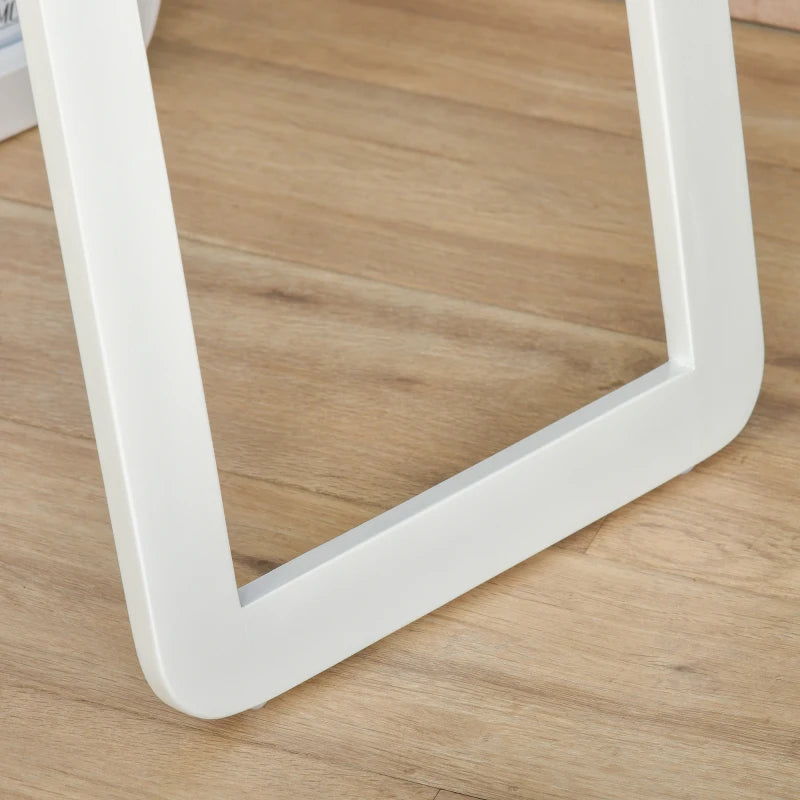 Full Length Mirror for Bedroom, Free Standing Dressing Mirror, Wall Mirror with Wood Frame, 15" x 61", White