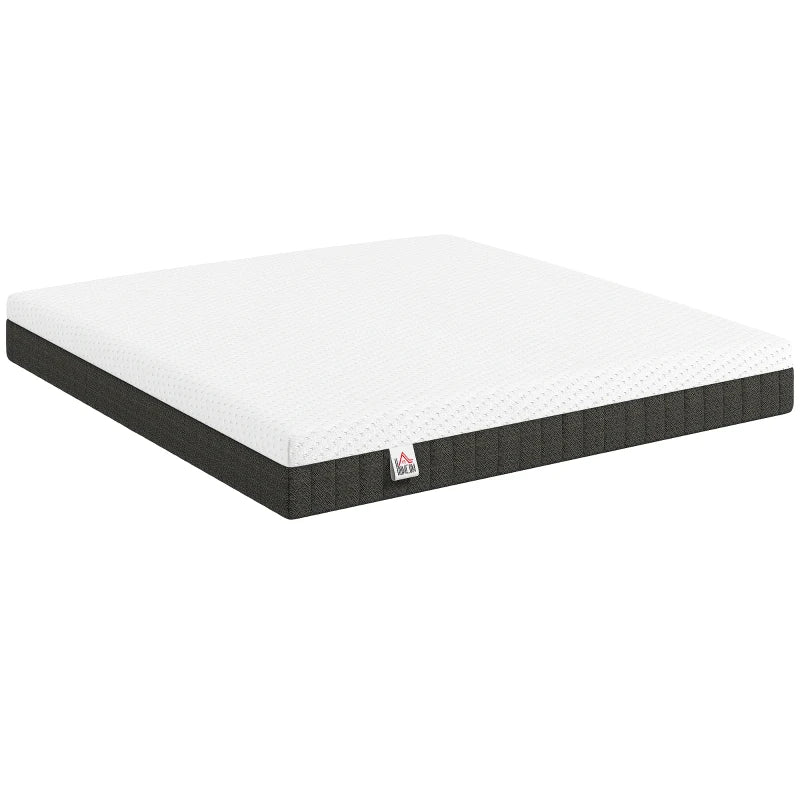 HOMCOM 10" Cooling Memory Foam Mattress in a Box with Pressure Relief & Lumbar Support – Medium Firm