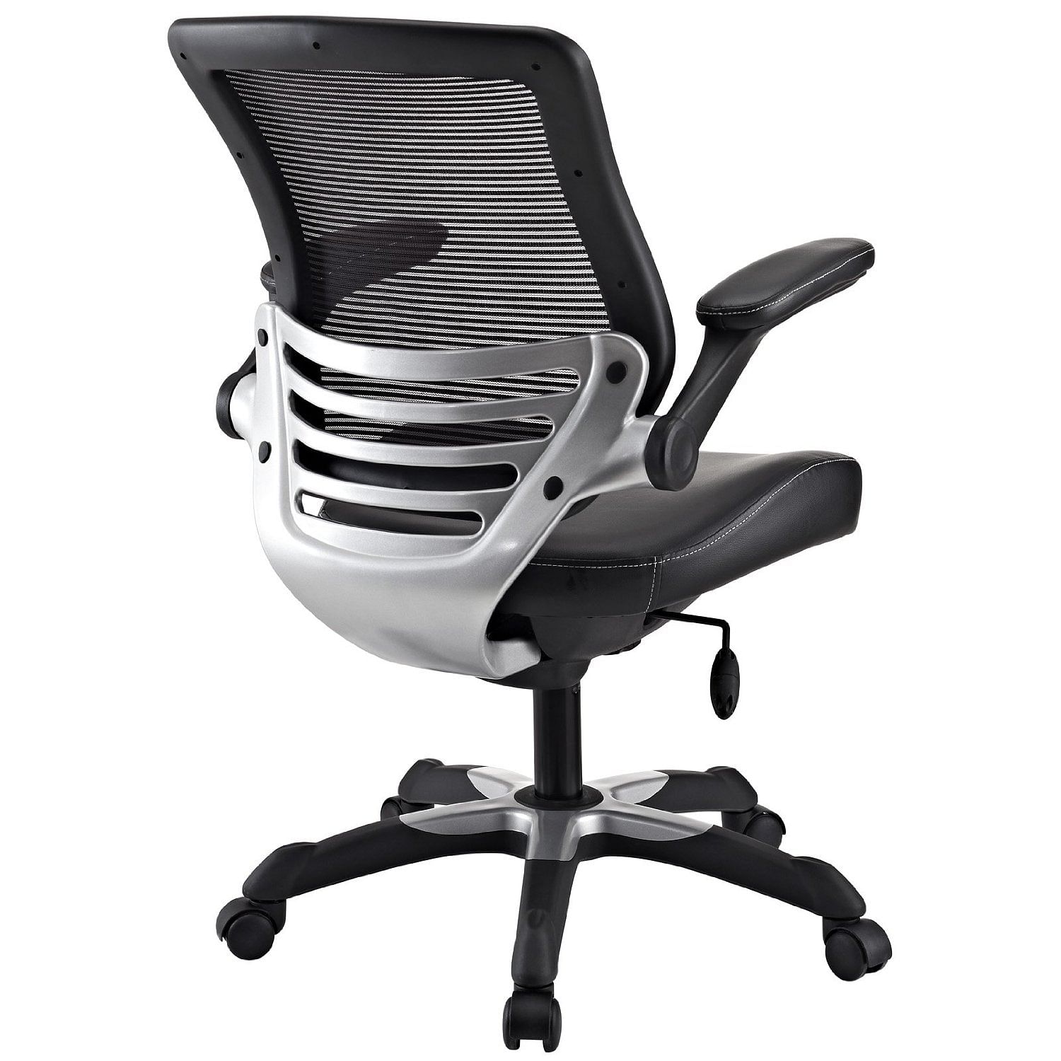 Modern Black Mesh Back Ergonomic Office Chair with Flip-up Arms - Free Shipping