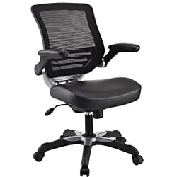 Modern Black Mesh Back Ergonomic Office Chair with Flip-up Arms - Free Shipping