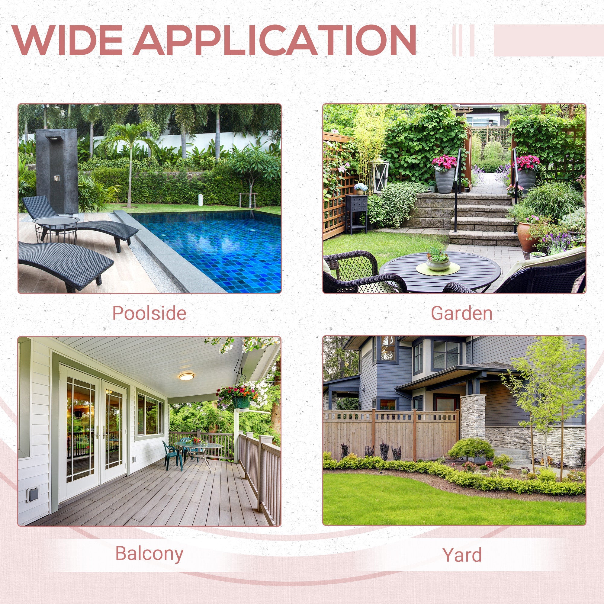 Outsunny Folding Patio Coffee Table PE Rattan Wicker Portable Outdoor Garden Side Table Nature Wood 15.75"x15.75"x15.75"