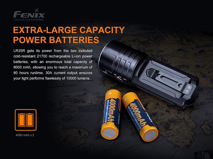 Fenix LR35R 10000 Lumen Rechargeable Flashlight