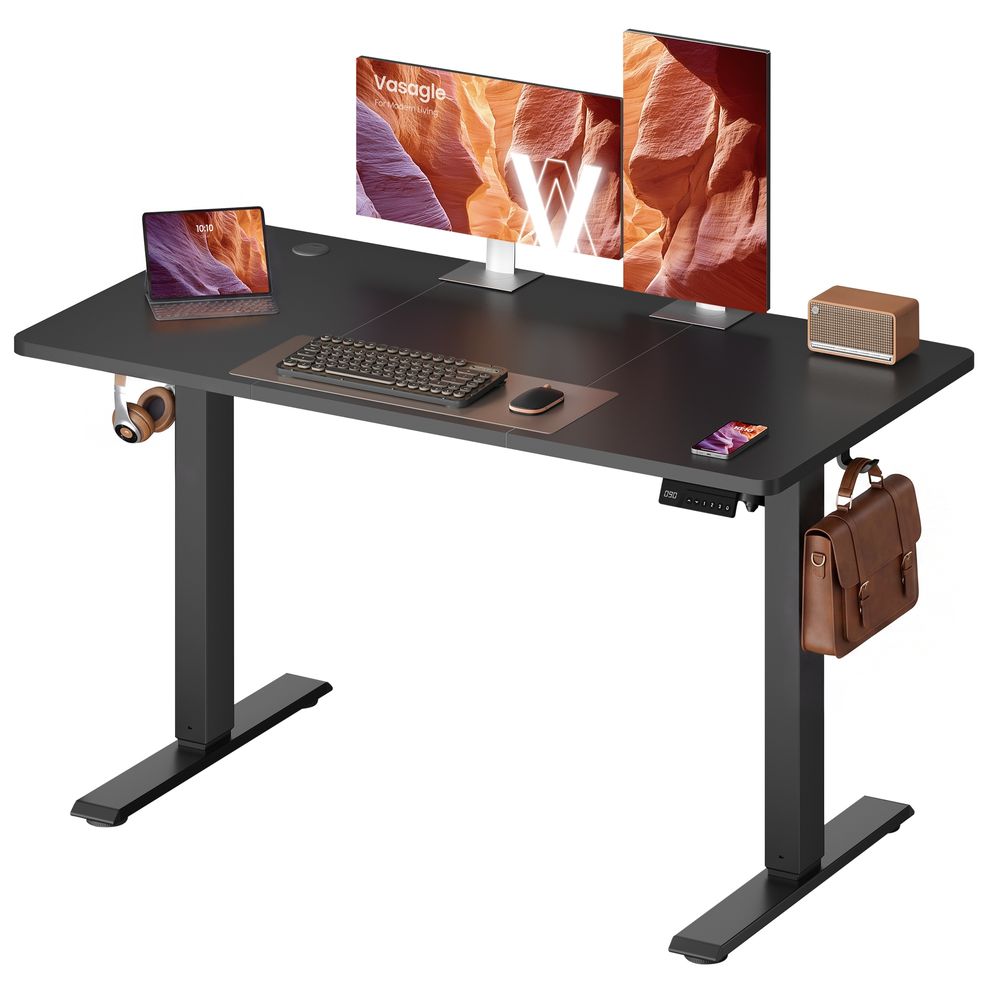 VASAGLE Electric Height Adjustable Standing Desk with Memory Presets & Sedentary Reminder