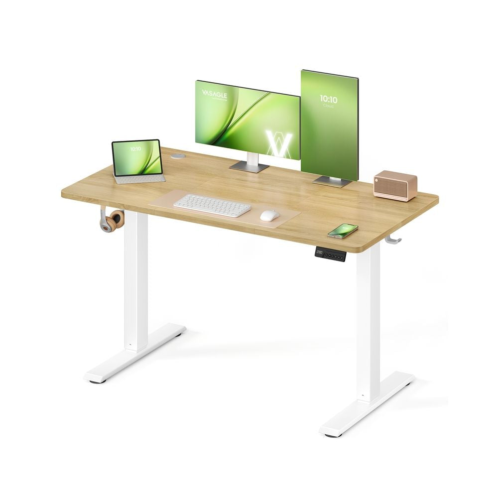 VASAGLE Electric Height Adjustable Standing Desk with Memory Presets & Sedentary Reminder