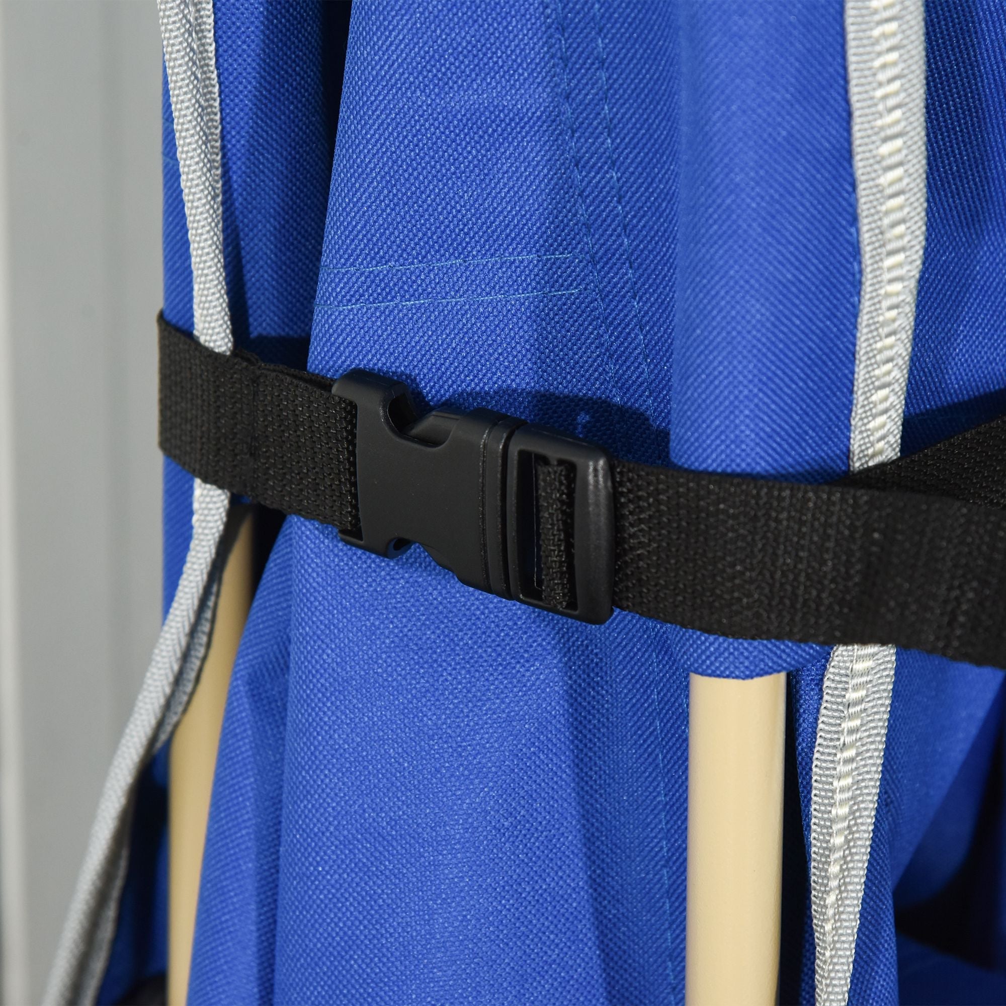 Outsunny Folding Camping Cot for Adults Portable Outdoor Sleeping Bed with Carry Bag Navy Blue