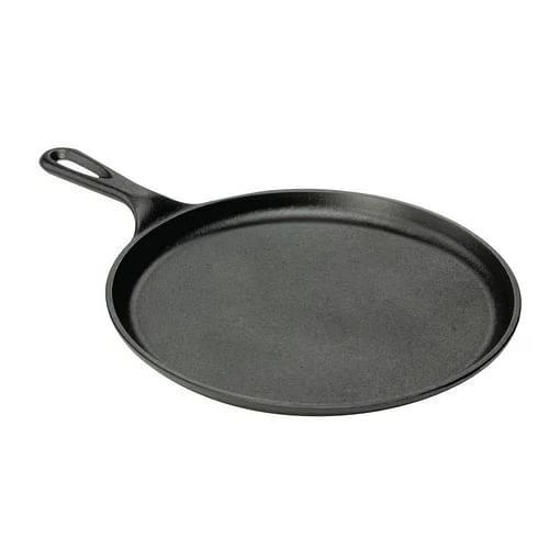 10.5 inch Round Pre-Seasoned Cast Iron Skillet Griddle Frying Pan Made in USA - Free Shipping