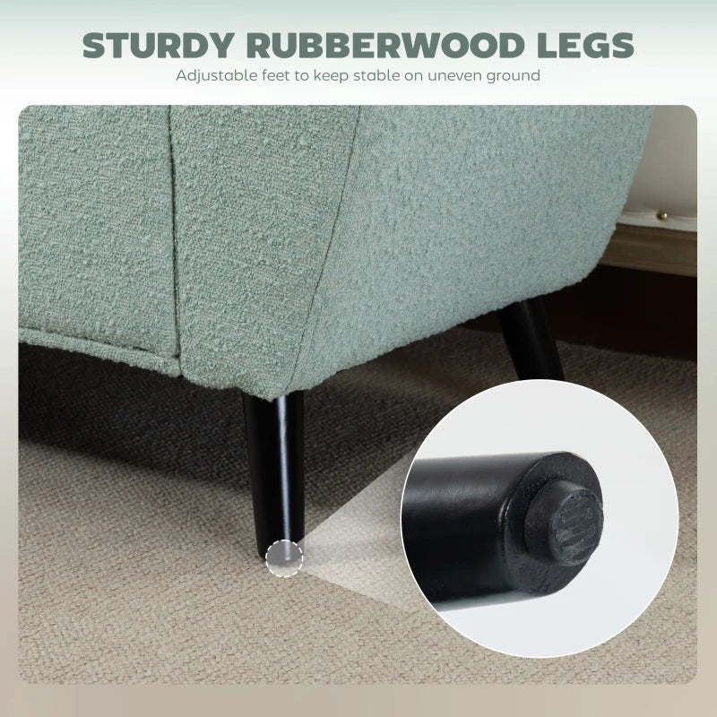 Upholstered Storage Bench with Arms, Modern Ottoman Bench for Bedroom, Entryway, and Living Room, Green