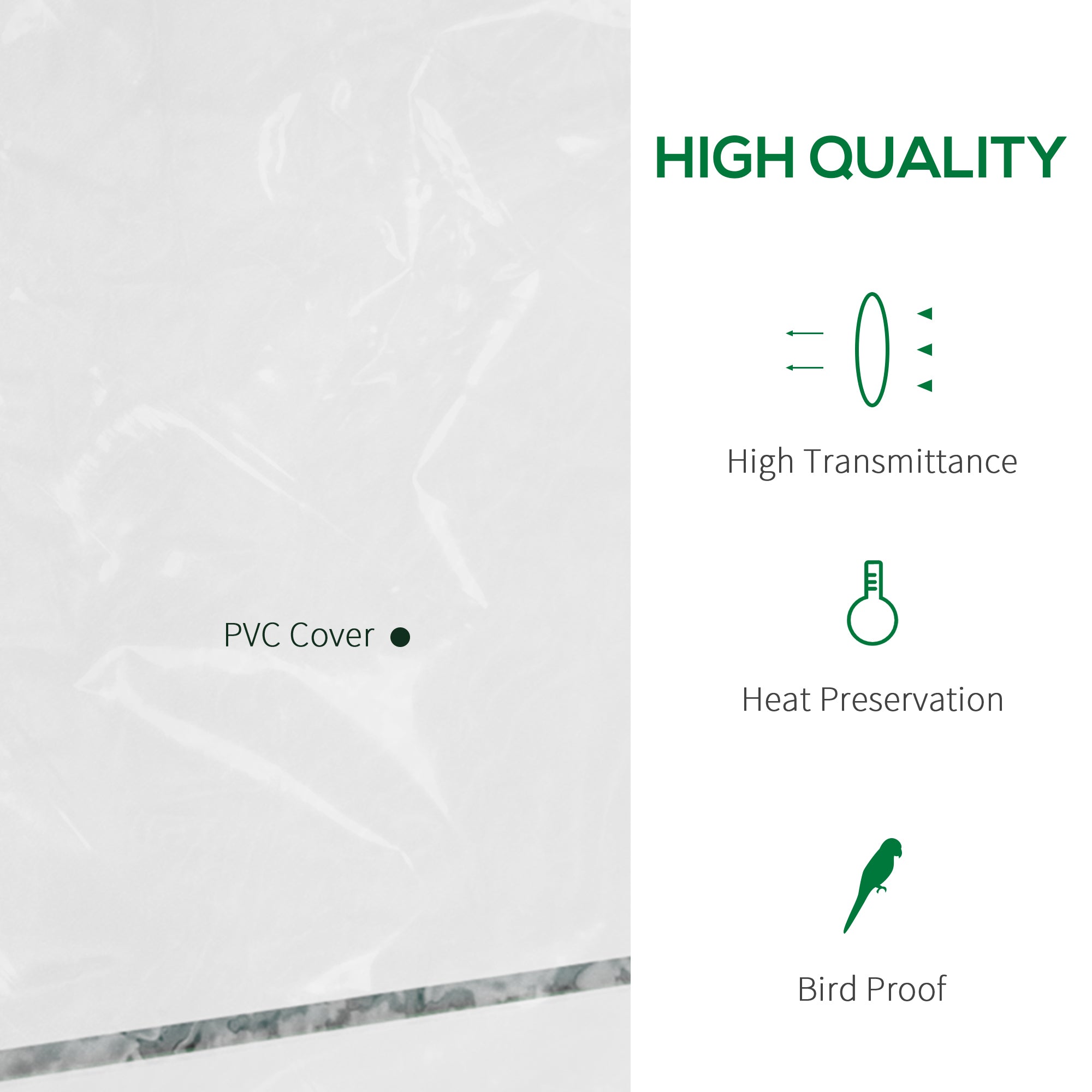 Outsunny Portable Walk-In Garden Plant Greenhouse 56" 4 Shelves Zipper Door Grow Vegetables Flowers Climate Transparent