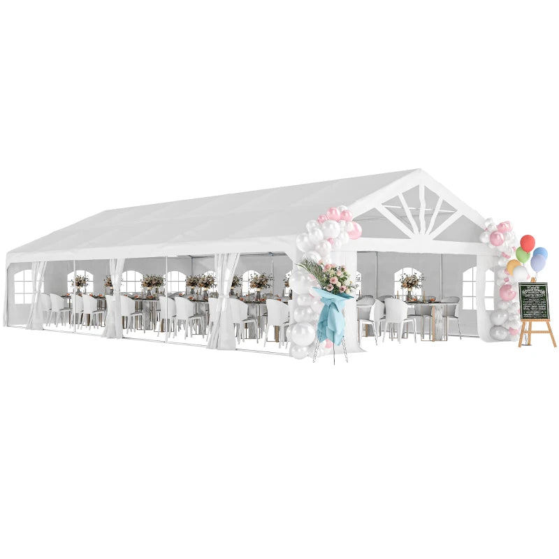 Heavy Duty Party Tent, 20' x 40' Large Sun Shade Canopy Tent for Parties, Wedding, Events, BBQ Grill, White