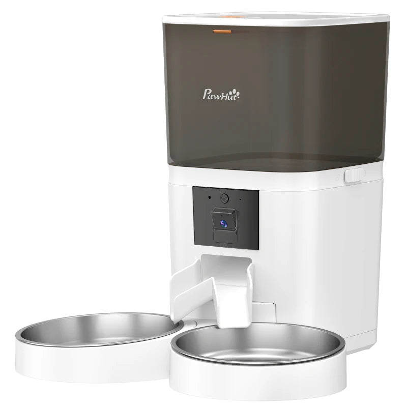Automatic Cat Feeder for 2 Cats with HD Camera,2.4G & 5G WiFi Pet Food Dispenser 6L APP Control