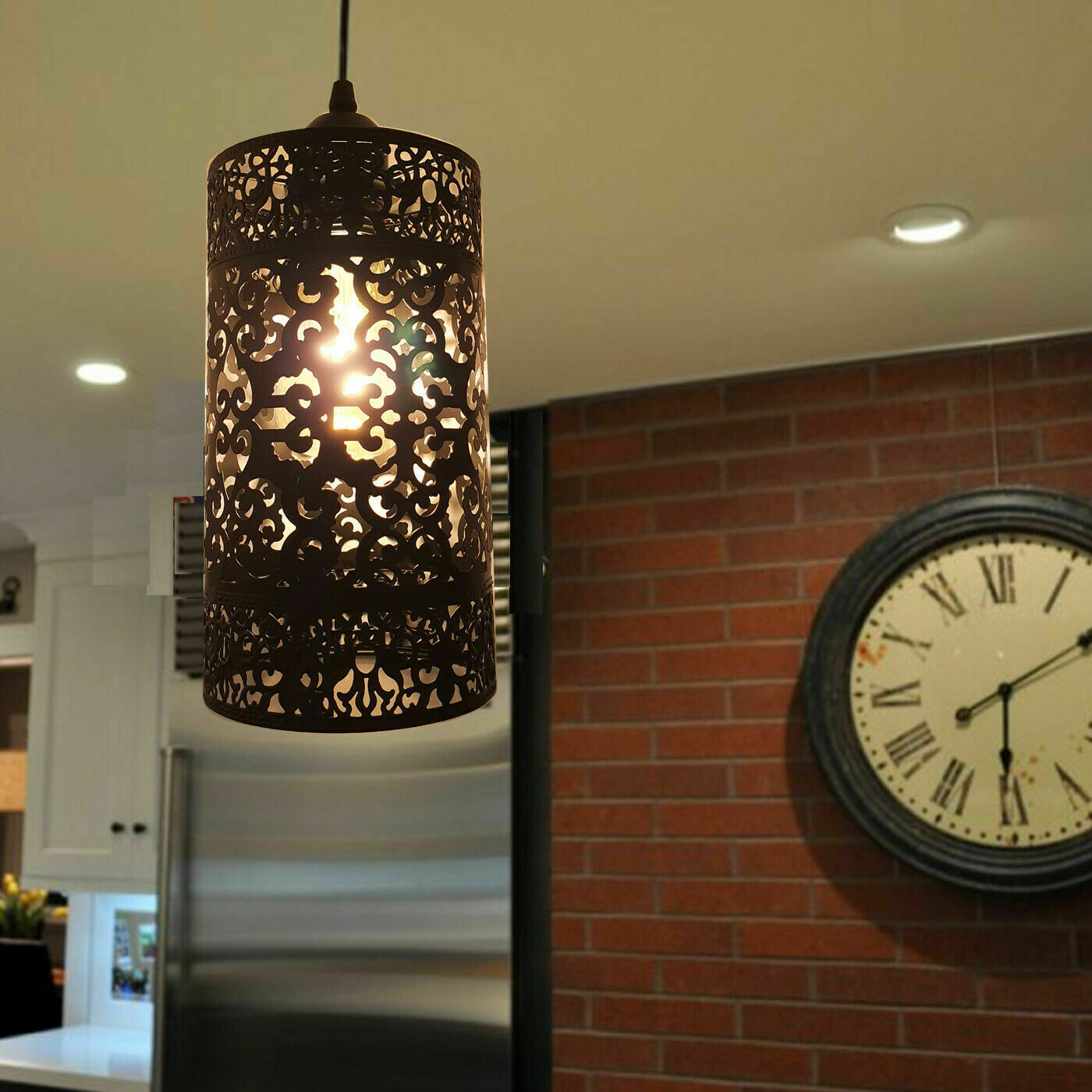 Retro Drum cage hanging pendant Lamp Shades~1123