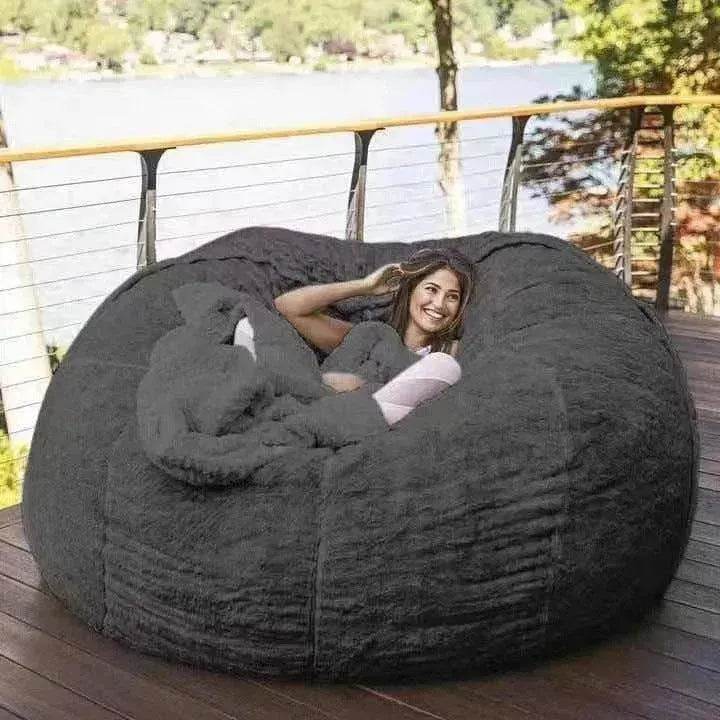 Lazy Sofa Bean Bag Chair Foam Cover