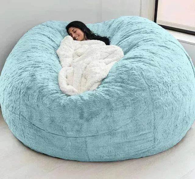 Lazy Sofa Bean Bag Chair Foam Cover