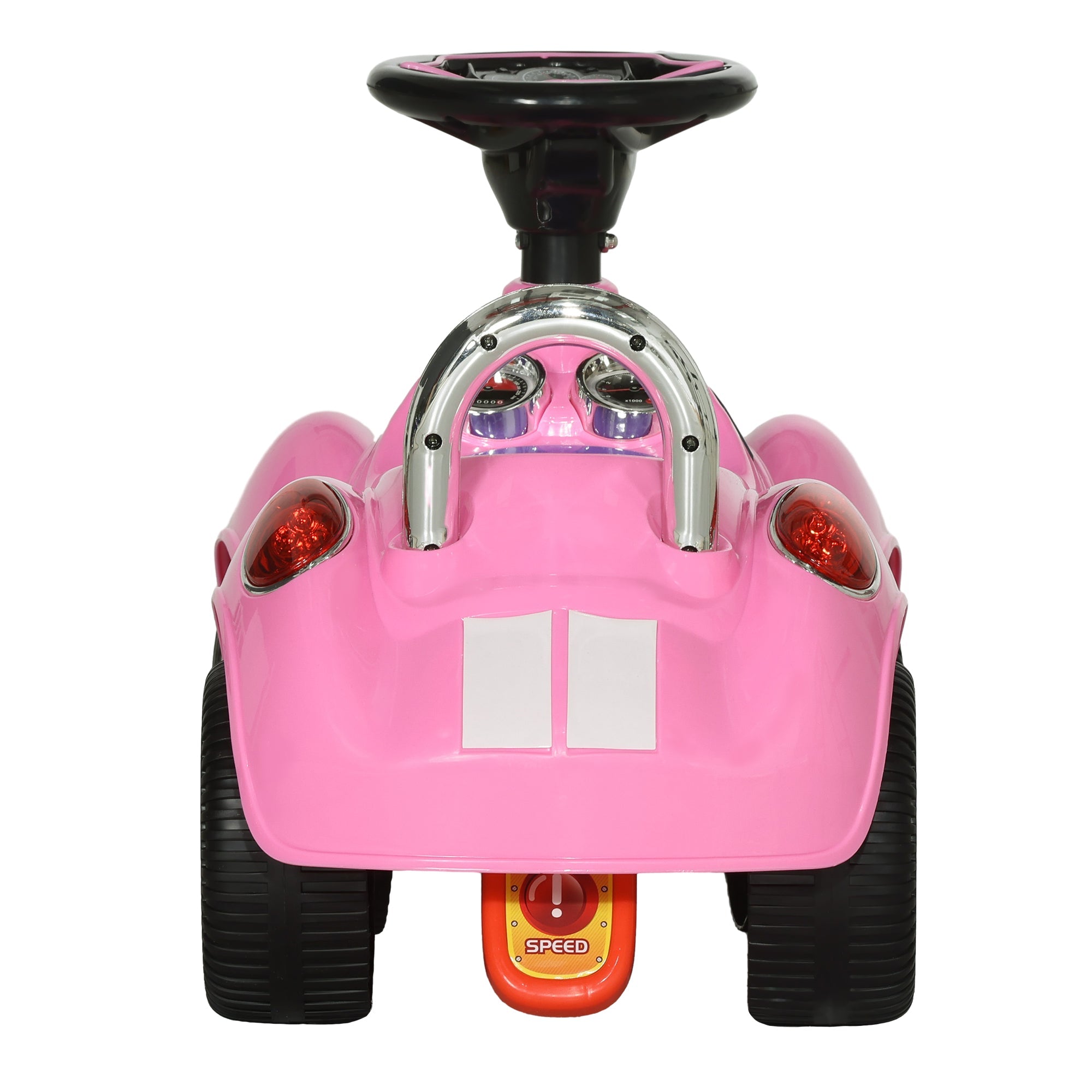 Qaba Baby Push Car for 1-3 Years with Music, Horn, Light, Pink