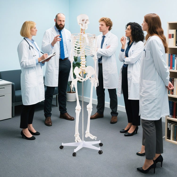 Life-Size Human Skeleton Model with Nerves for Anatomy Study & Education