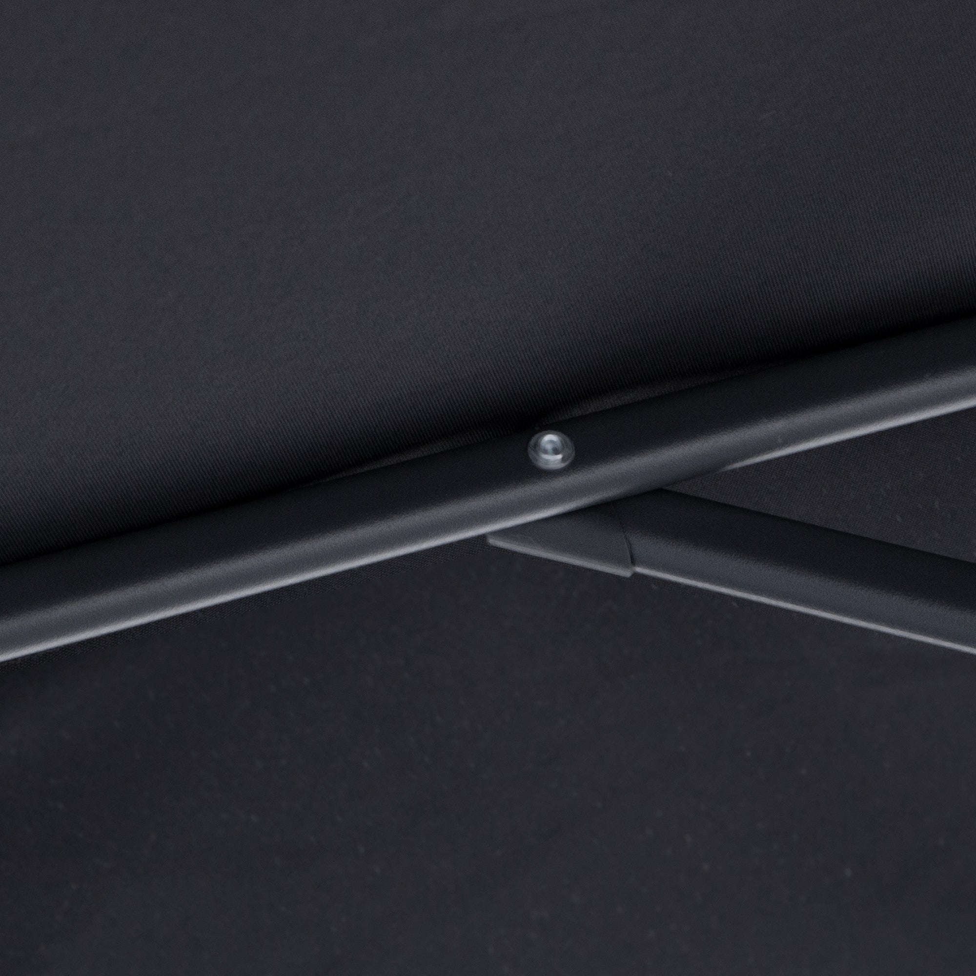 Outsunny Φ10' Offset Hanging Umbrella Patio Sun Shade Canopy Outdoor Market Parasol Crank Lift Cross Base Black