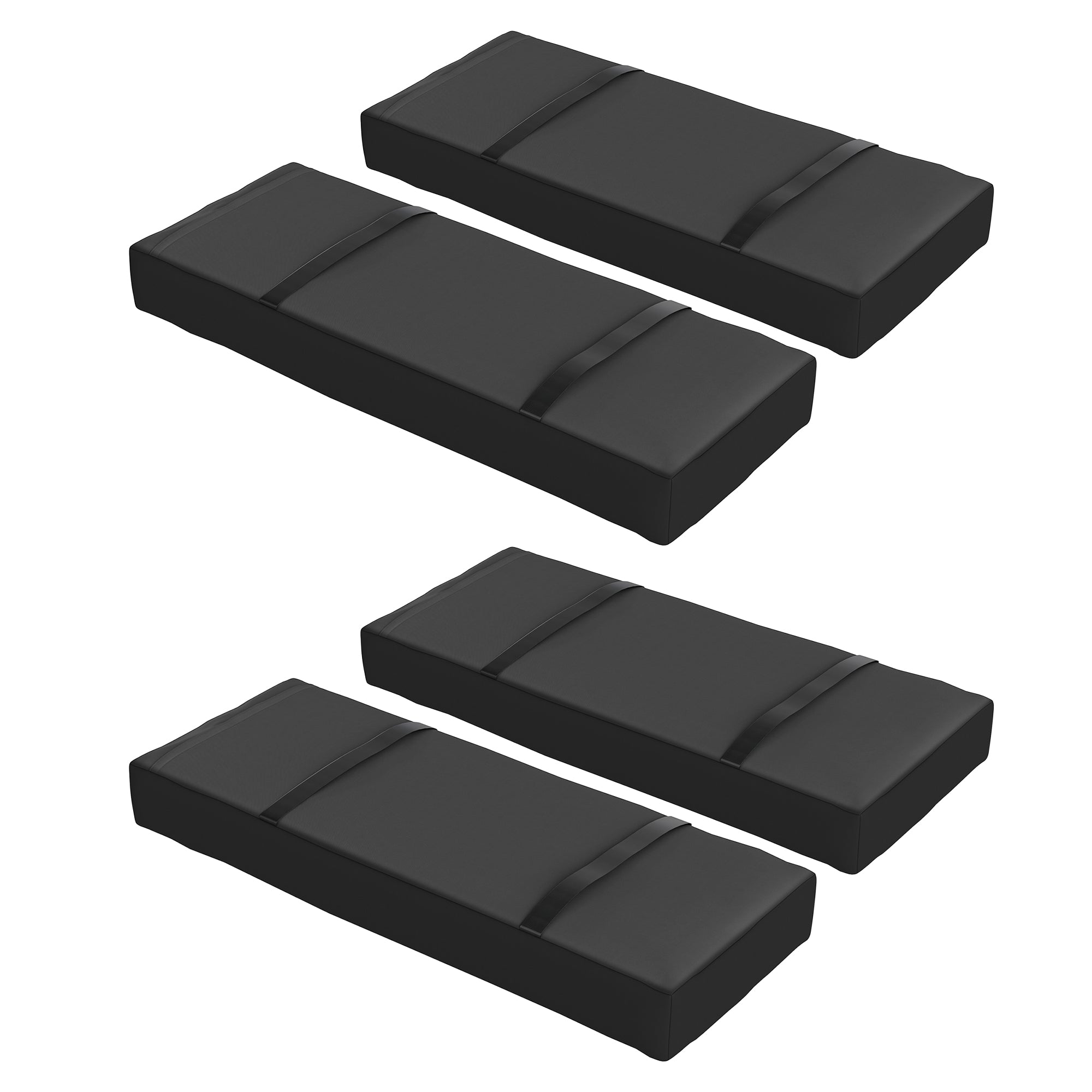 Outsunny 4PCS Patio Umbrella Base Weight Bag, Umbrella Stand Weights with Handles, 33 lbs with Sand Filling, Patio Umbrella Weights for Offset/Cantilever Umbrella Stand Base, Black