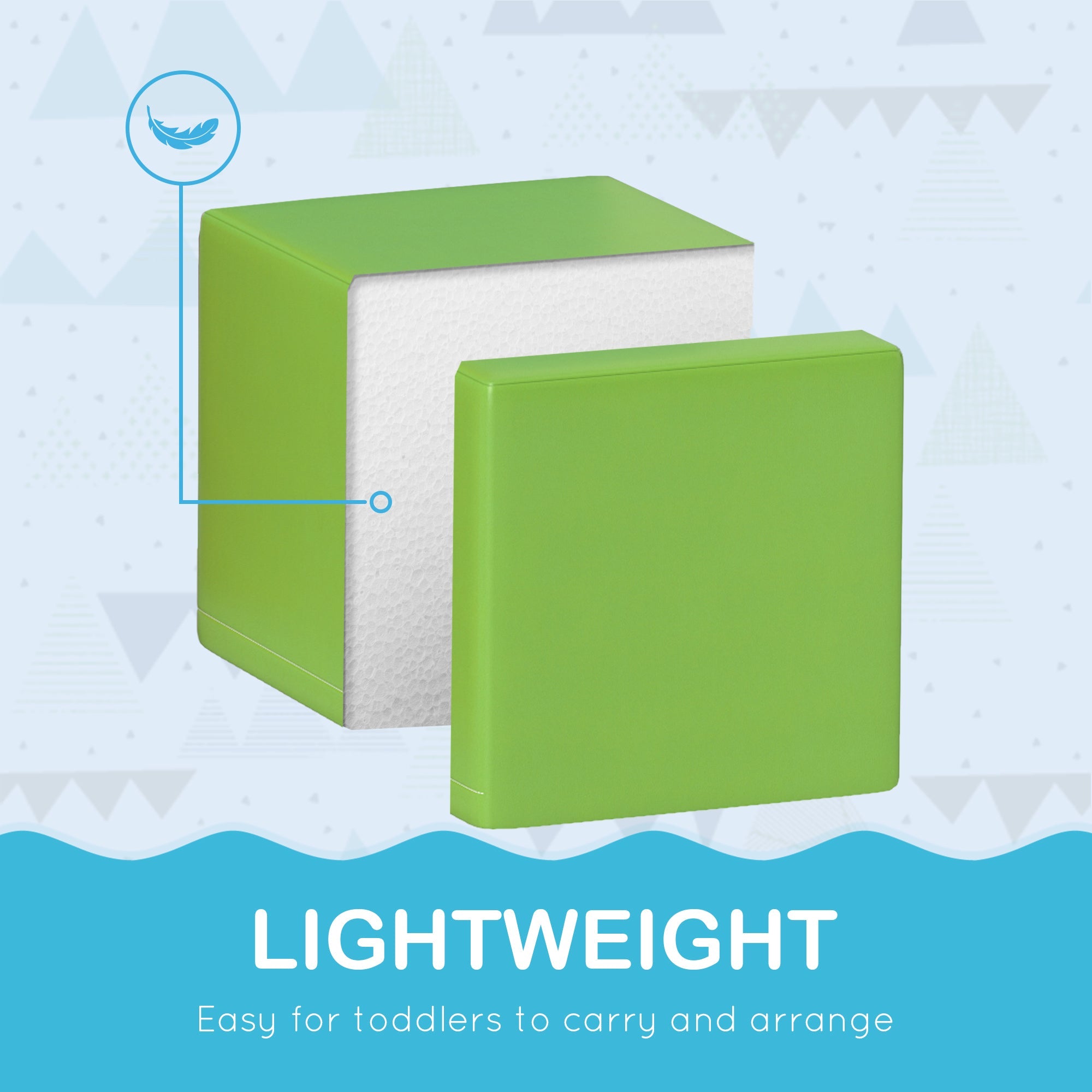 Soozier 12 Piece Soft Play Blocks Soft Foam Toy Building And Stacking Blocks - Multicolours