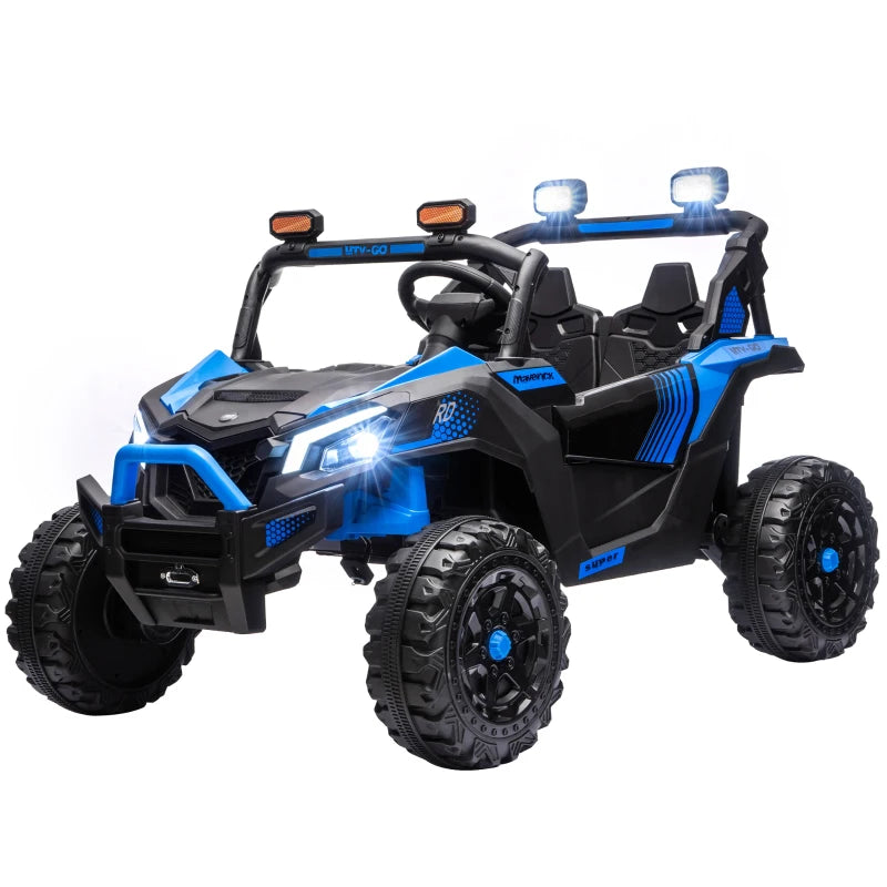 24V 2-Seater Kids Electric UTV Ride-On Truck – Dual 120W Motors, Remote Control, 4-Wheel Suspension & Storage Bed