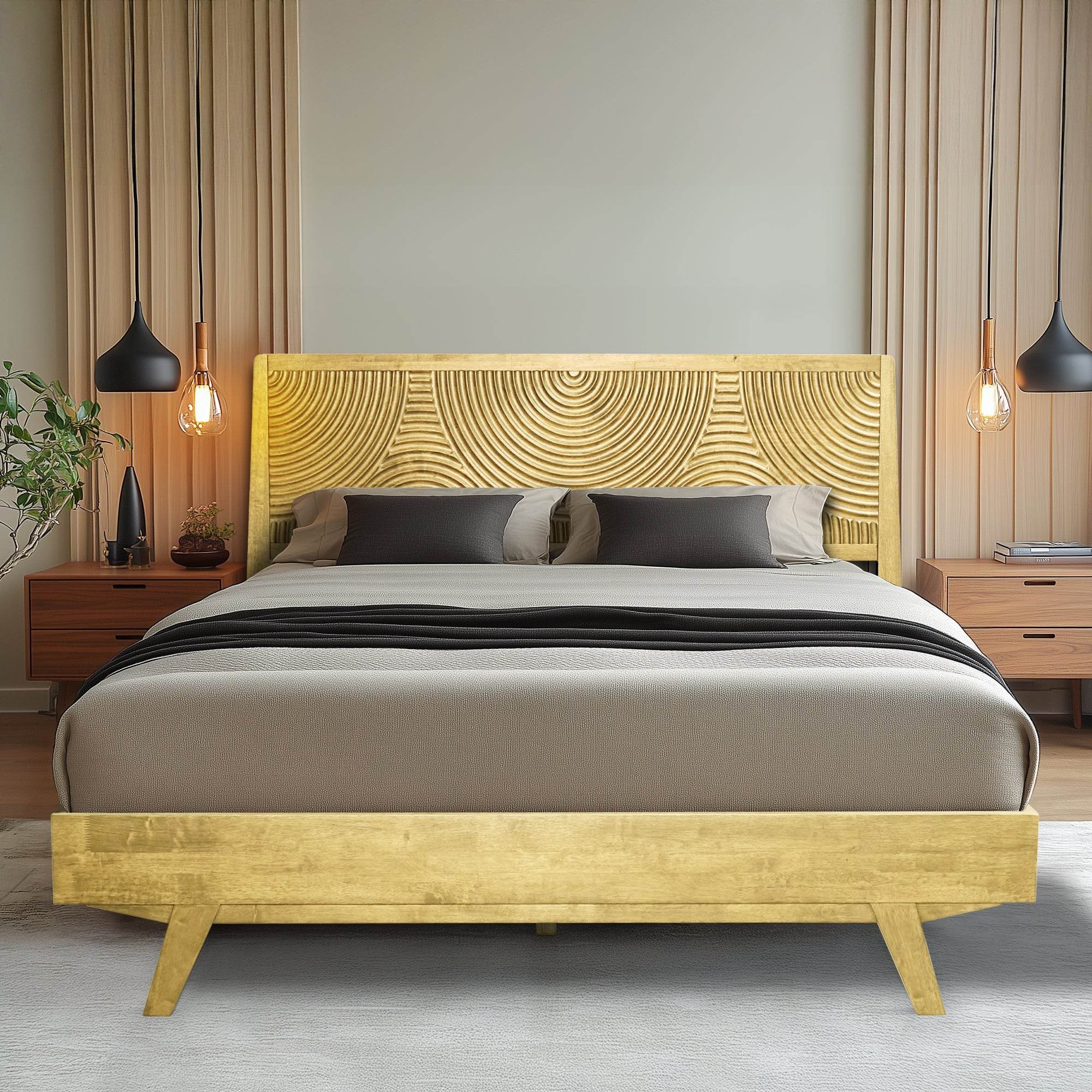 Harmony Platform Bed Frame with Headboard