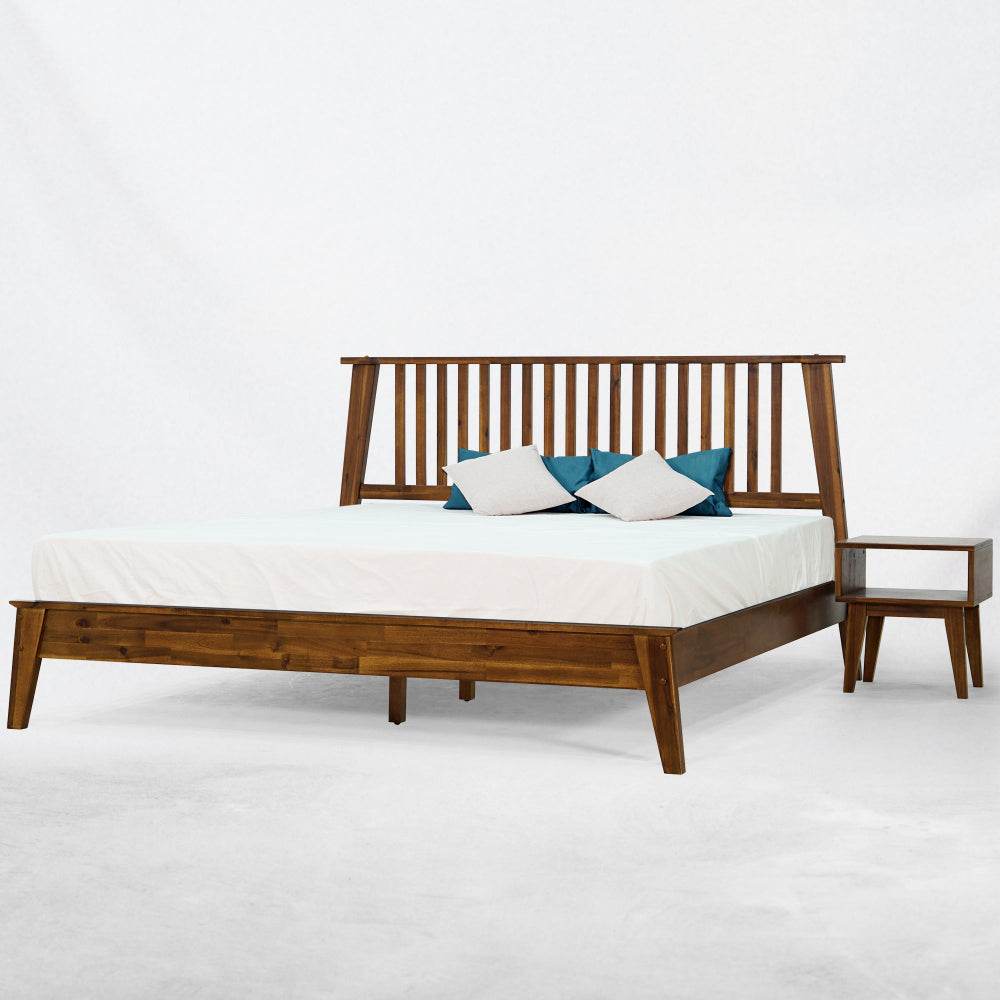 Kaylin Solid Wood Bed Frame & Nightstand Bedroom Set
