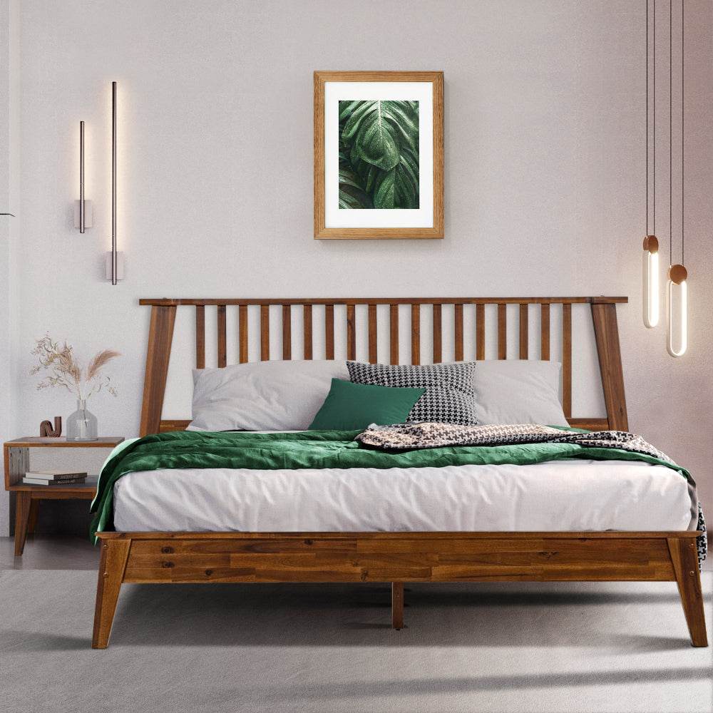 Kaylin Solid Wood Bed Frame & Nightstand Bedroom Set