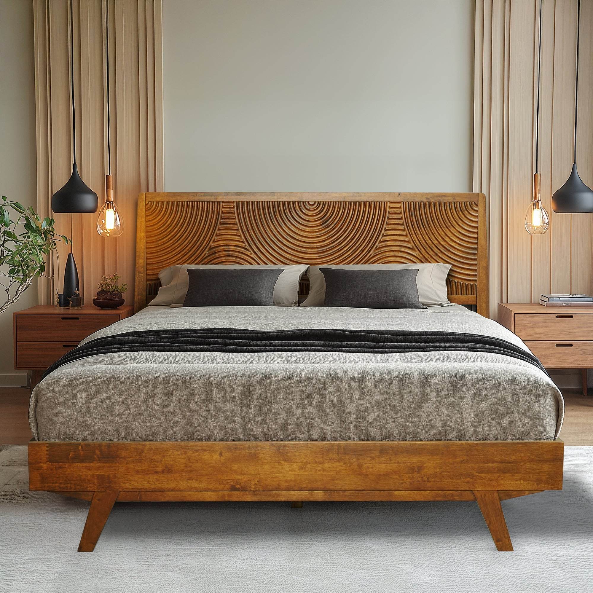 Harmony Platform Bed Frame with Headboard