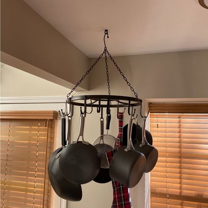 Modern Industrial Circular Hanging Pot Rack - Free Shipping