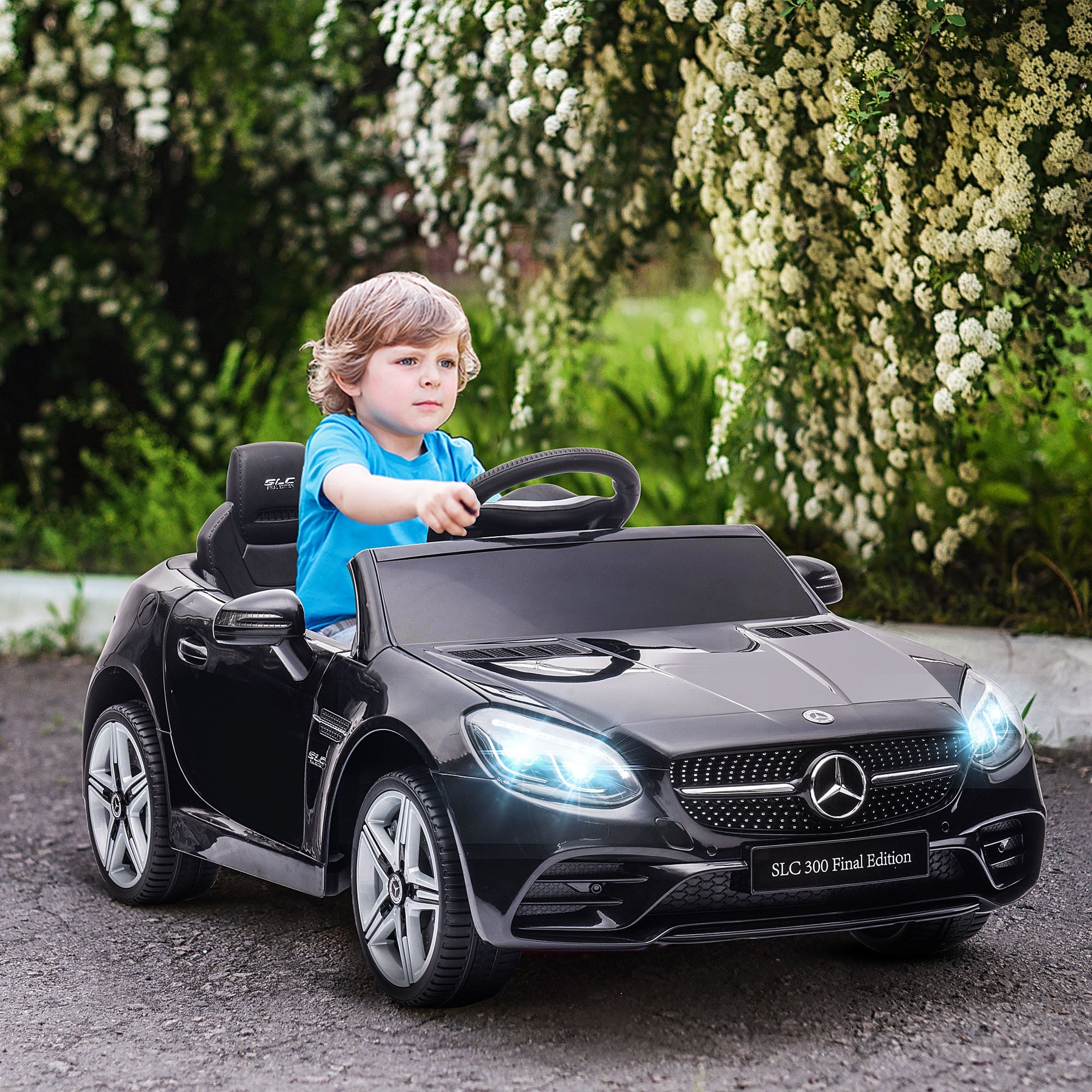 Aosom Electrifying Adventures: 12V Kids Electric Ride-On Car with Parental Remote, Music, Lights, Suspension for 3-6 Years, Black