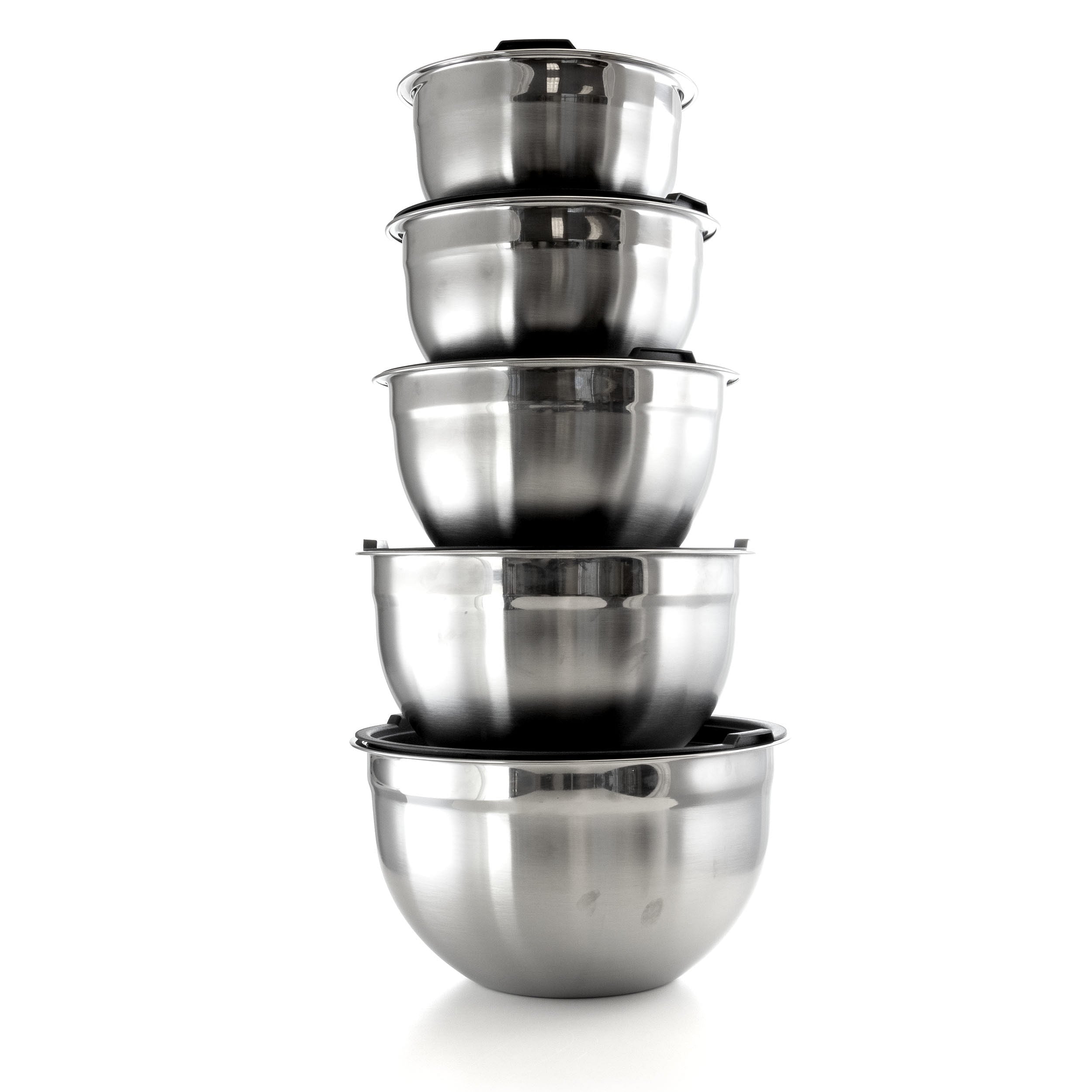 MegaChef 5 Piece Multipurpose Stackable Mixing Bowl Set with Lids - Free Shipping