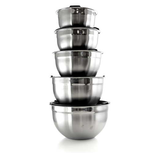MegaChef 5 Piece Multipurpose Stackable Mixing Bowl Set with Lids - Free Shipping