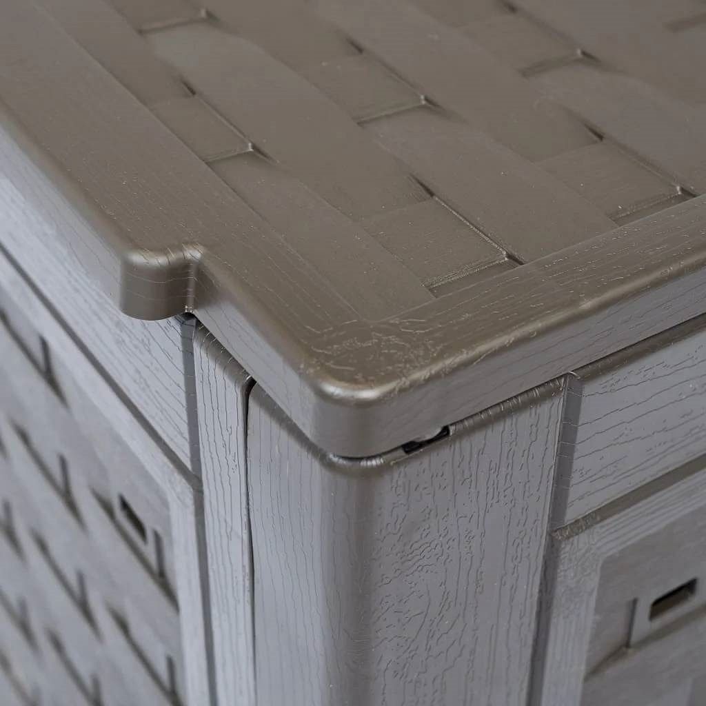 Set of 2 - Outdoor Garden 158 Gallon Compost Bin Set in Brown Plastic Rattan - Free Shipping