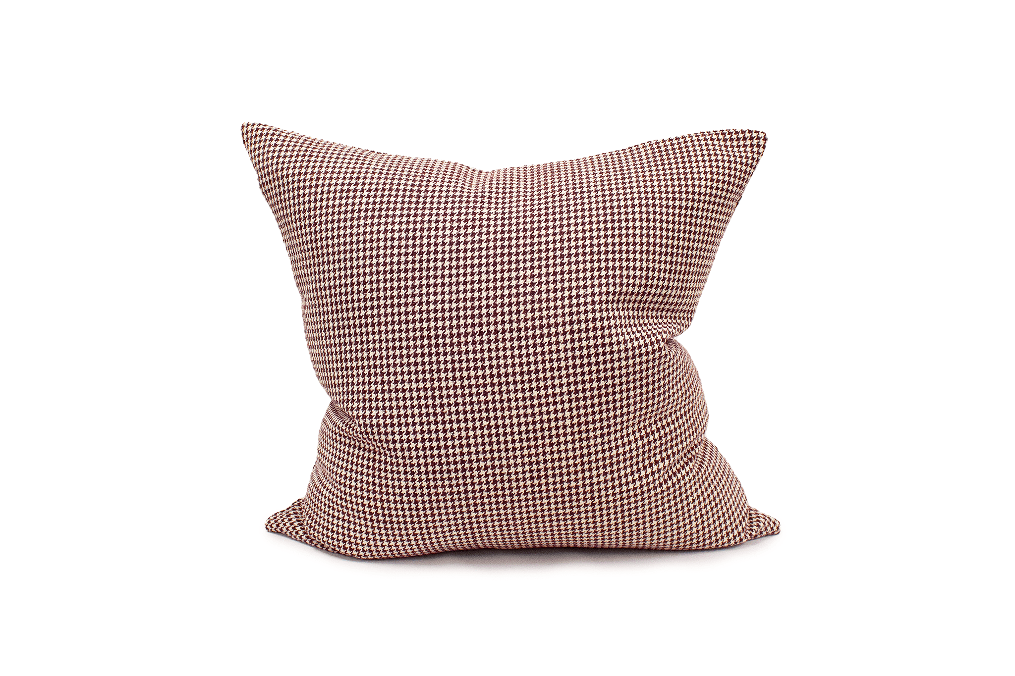 Crimson Houndstooth Cushion Cover