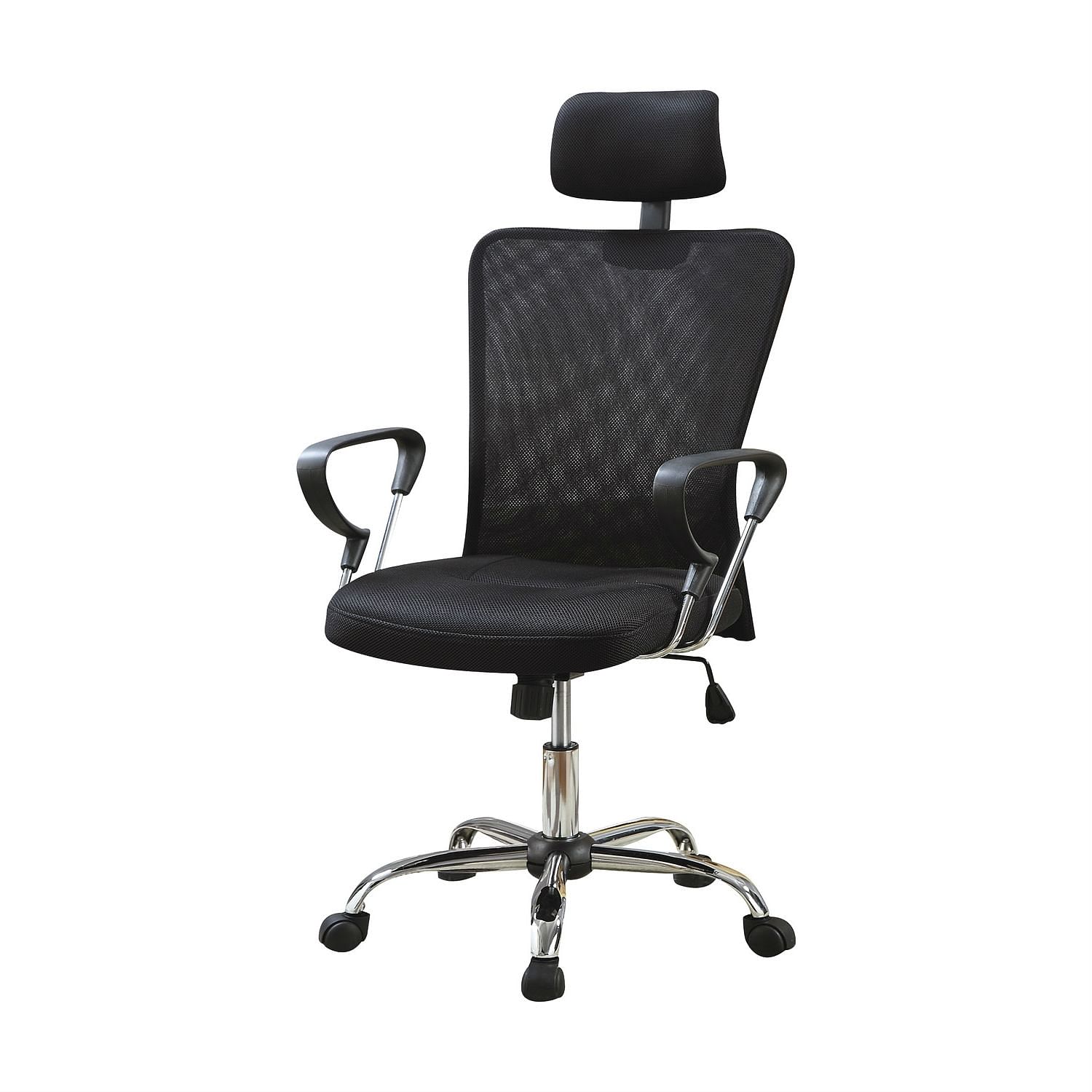 High Back Executive Mesh Office Computer Chair with Headrest in Black - Free Shipping