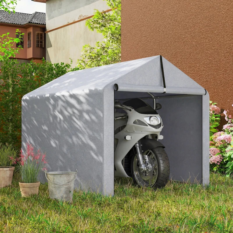 7' x 5' Portable Shed, Waterproof Bike Tent with Roll-up Zipper Door and Galvanized Metal Frame for Bike