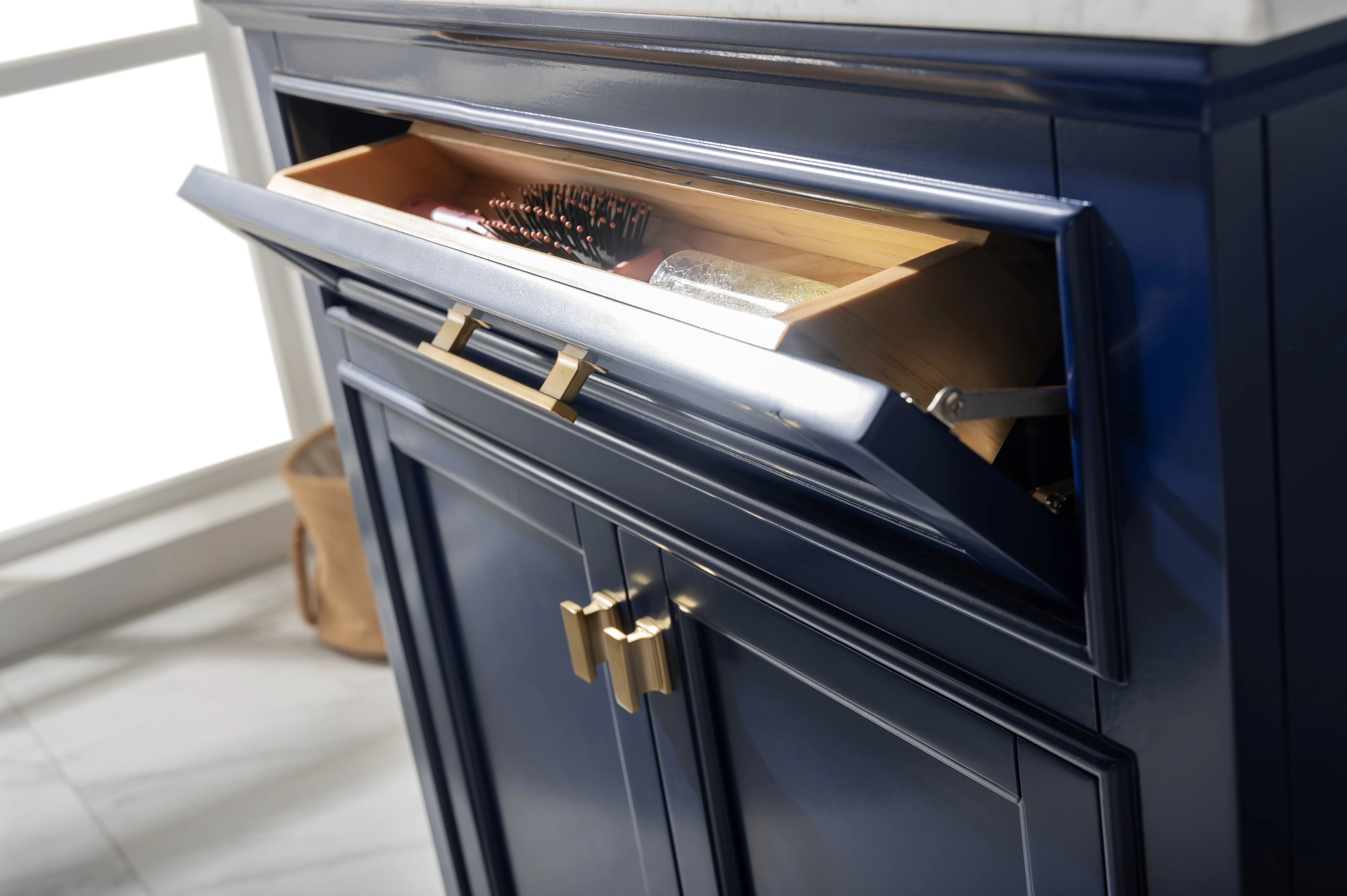 Milano 30" Single Sink Vanity with White Quartz Top