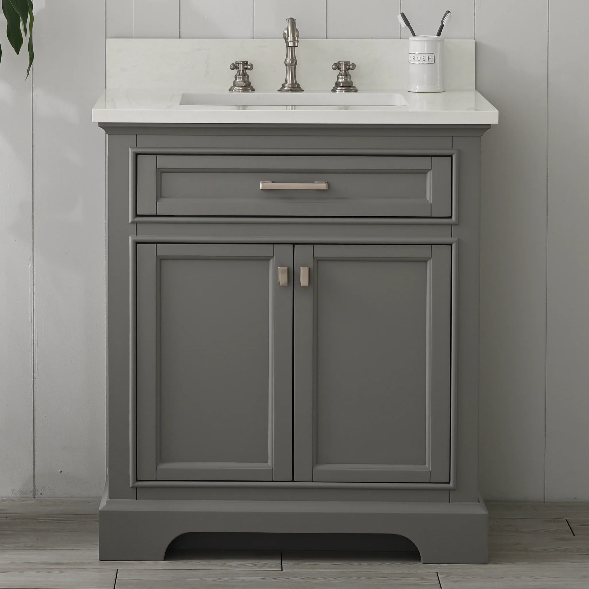 Milano 30" Single Sink Vanity with White Quartz Top