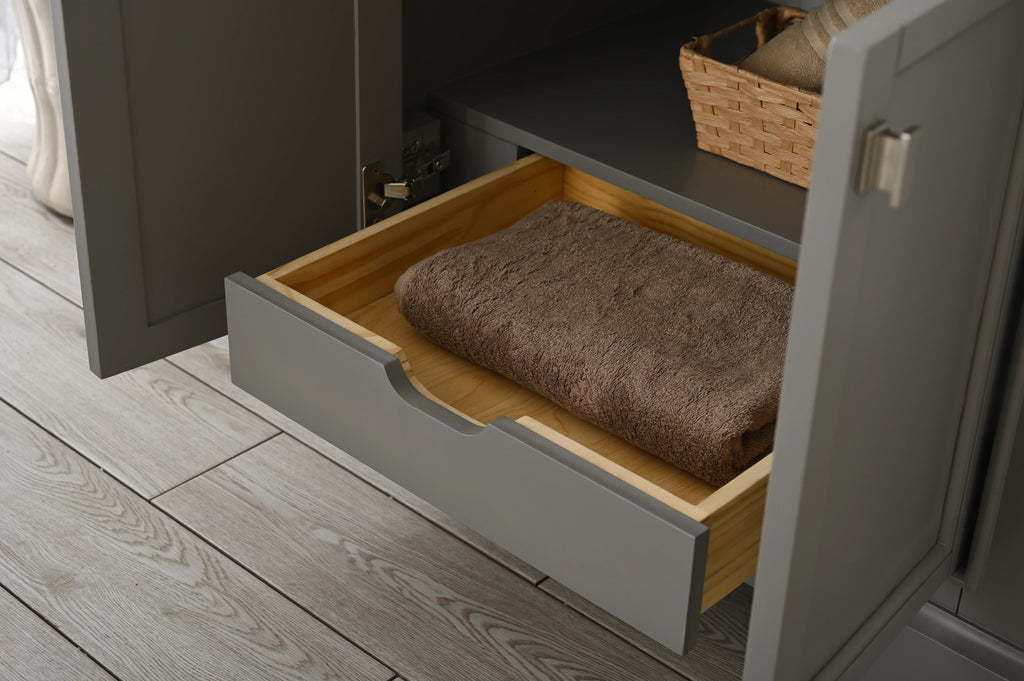 Milano 30" Single Sink Vanity with White Quartz Top